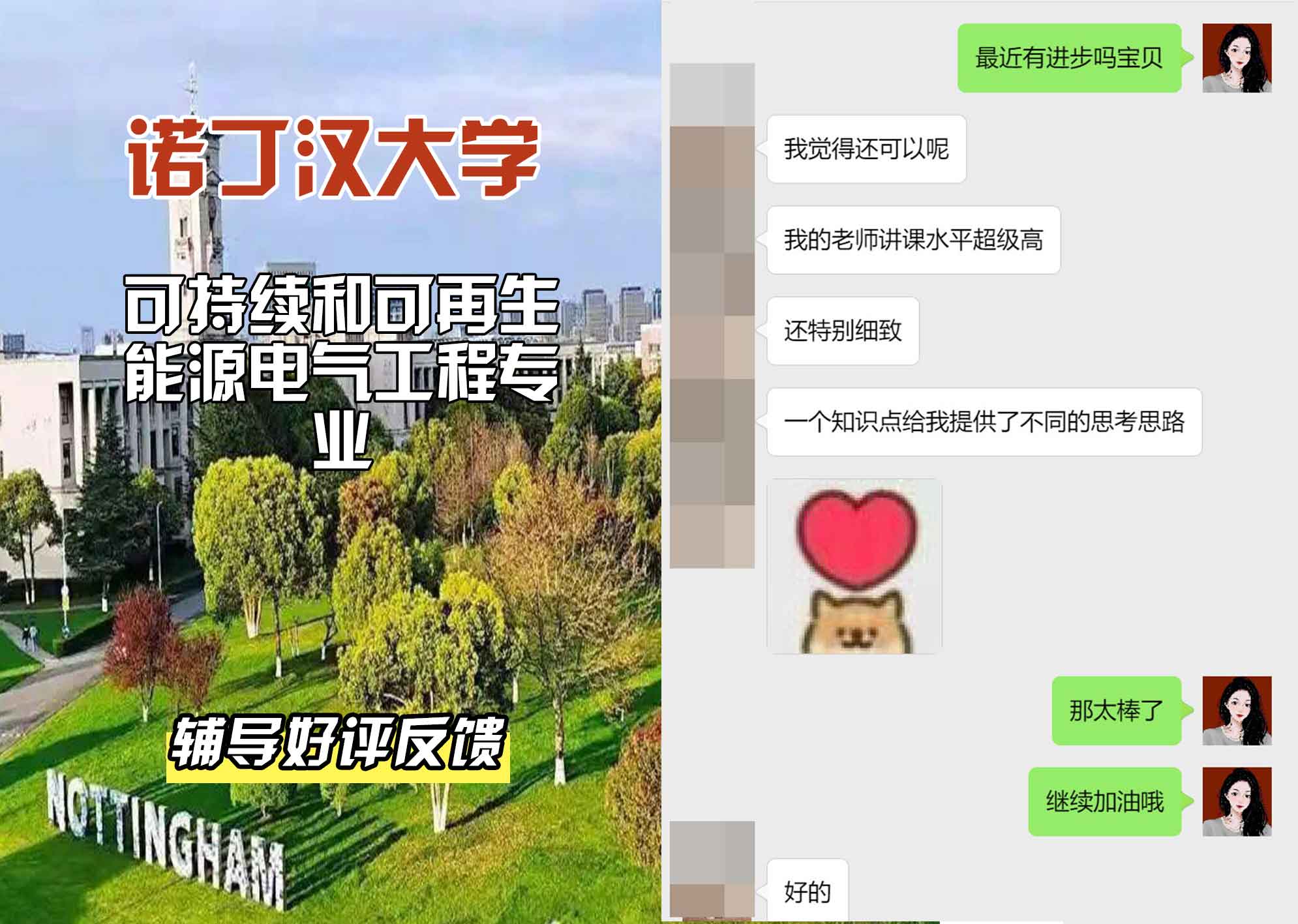 诺丁汉大学诺大可持续和可再生能源电气工程辅导好评反馈