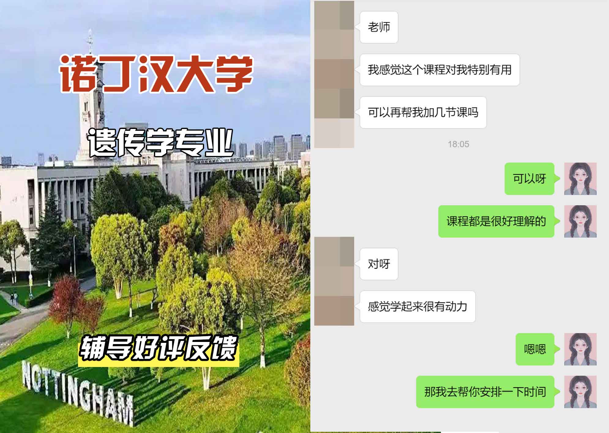 诺丁汉大学诺大遗传学辅导好评反馈