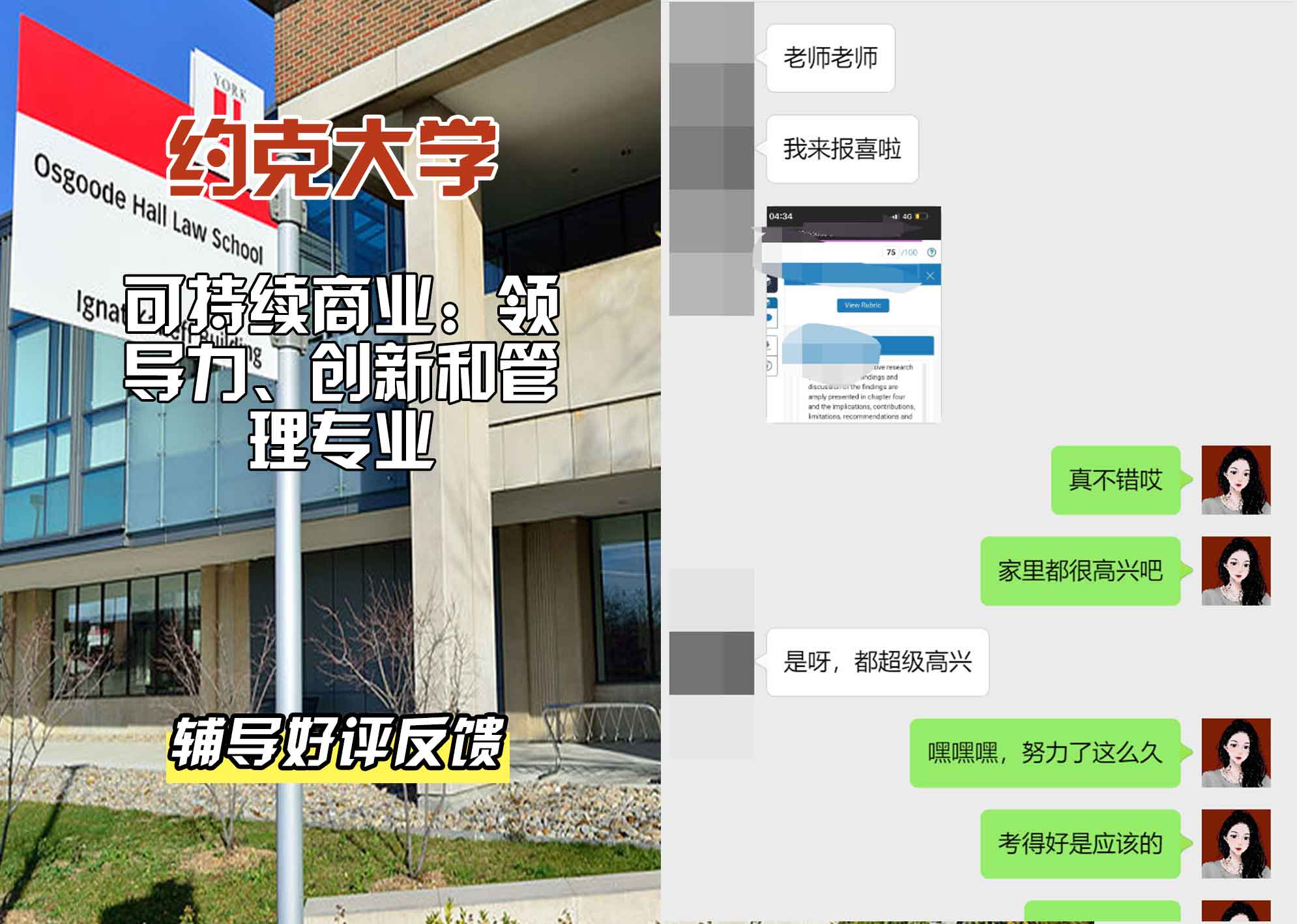 约克大学UOY可持续商业：领导力、创新和管理辅导好评反馈