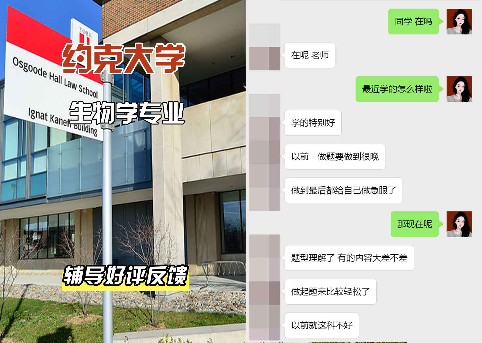 约克大学UOY生物学辅导好评反馈