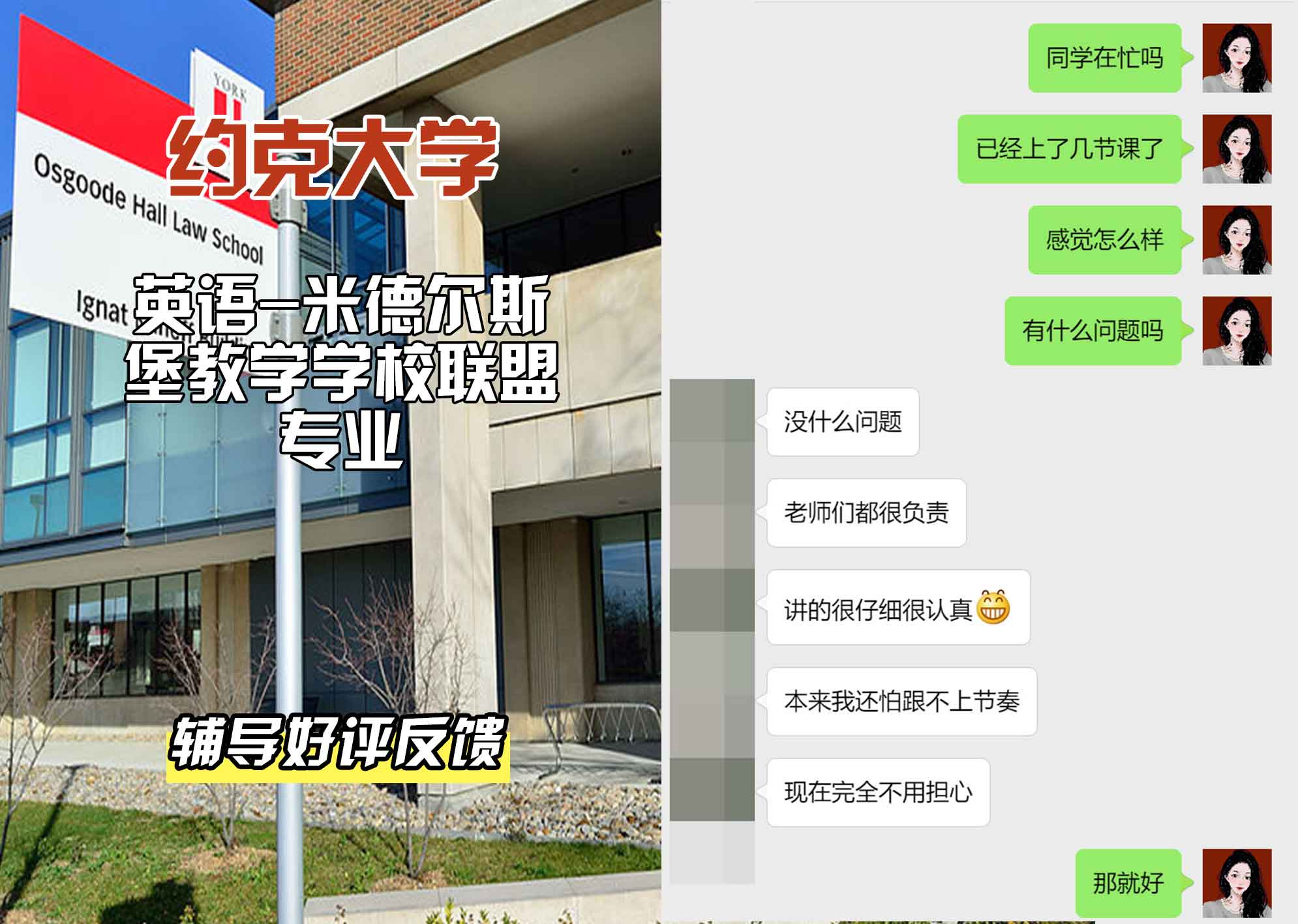 约克大学UOY英语 - 米德尔斯堡教学学校联盟辅导好评反馈