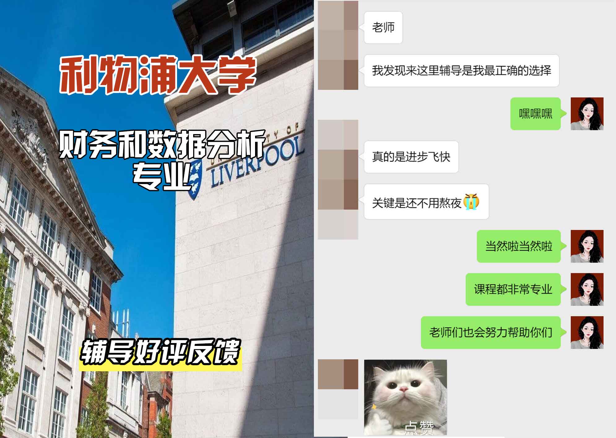 利物浦大学利大财务和数据分析辅导好评反馈