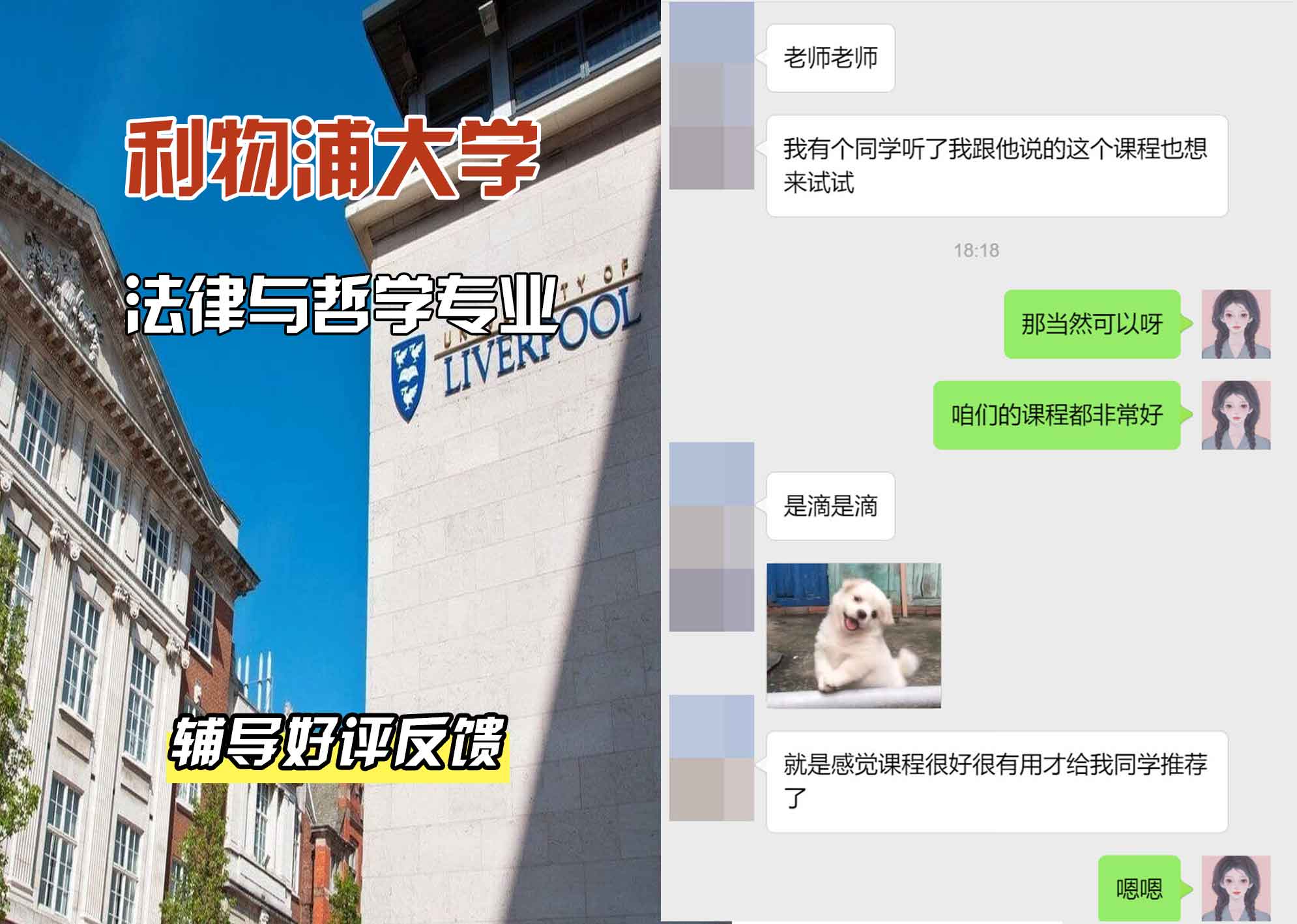 利物浦大学利大法律与哲学辅导好评反馈