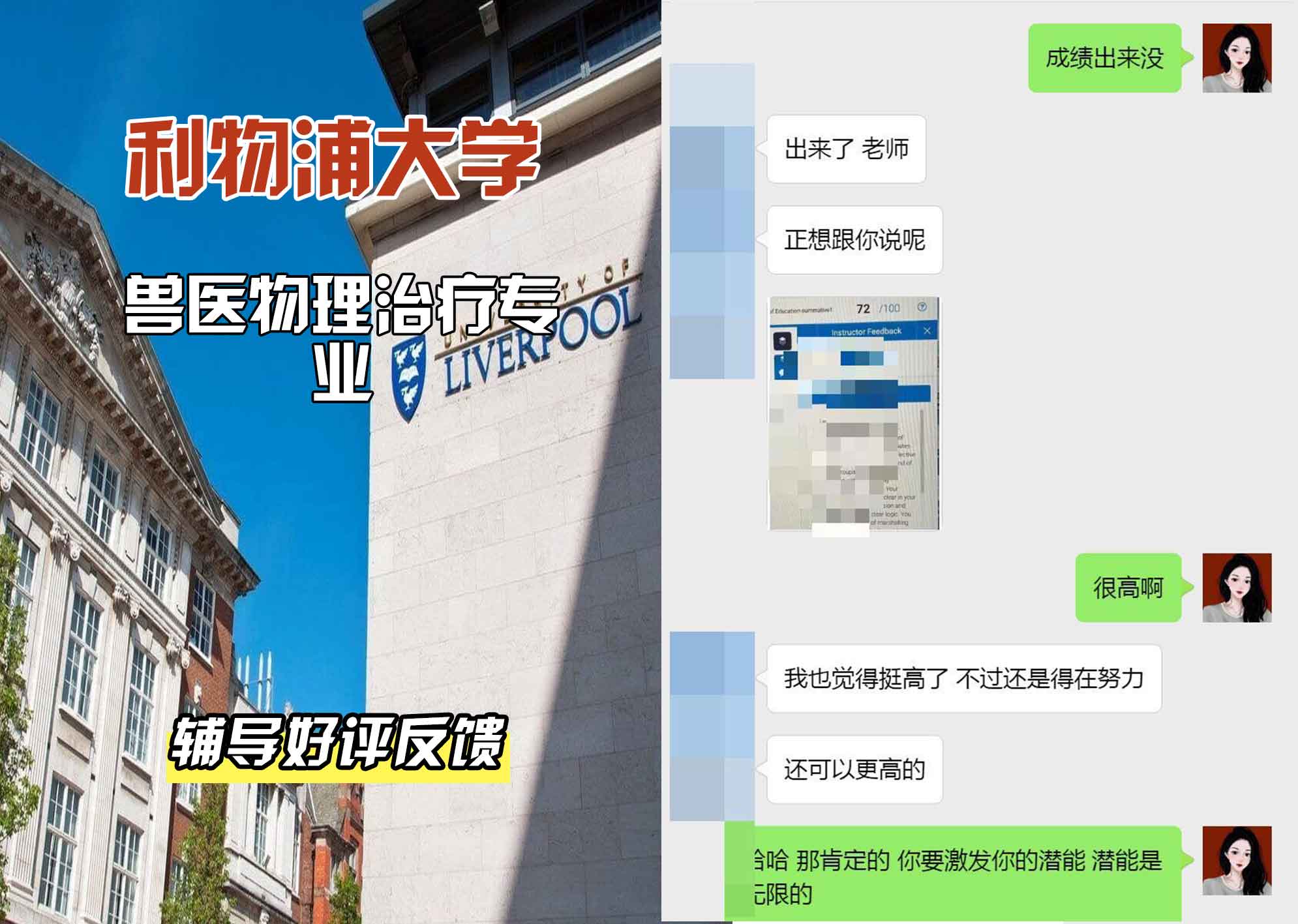 利物浦大学利大兽医物理治疗辅导好评反馈