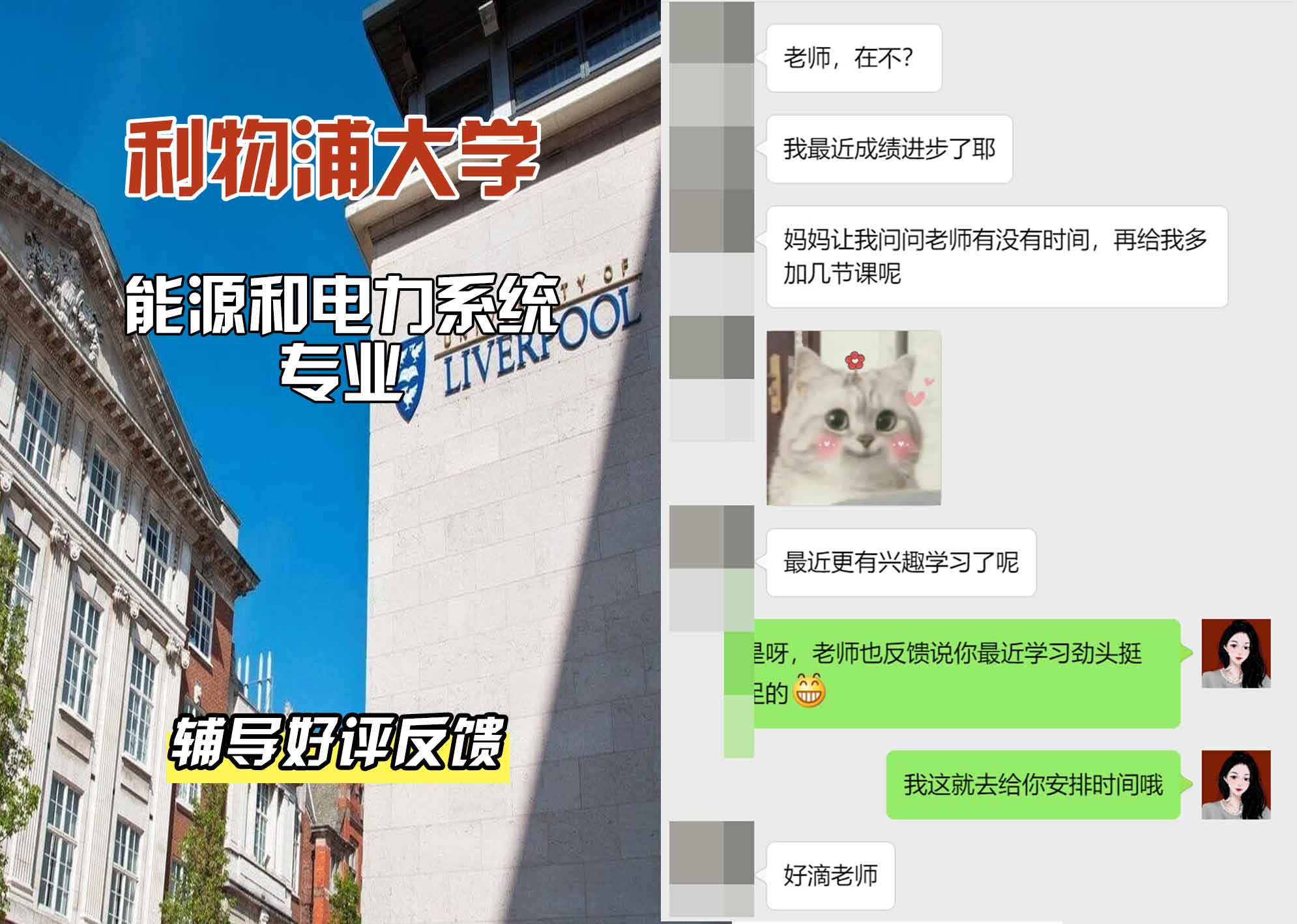 利物浦大学利大能源和电力系统辅导好评反馈