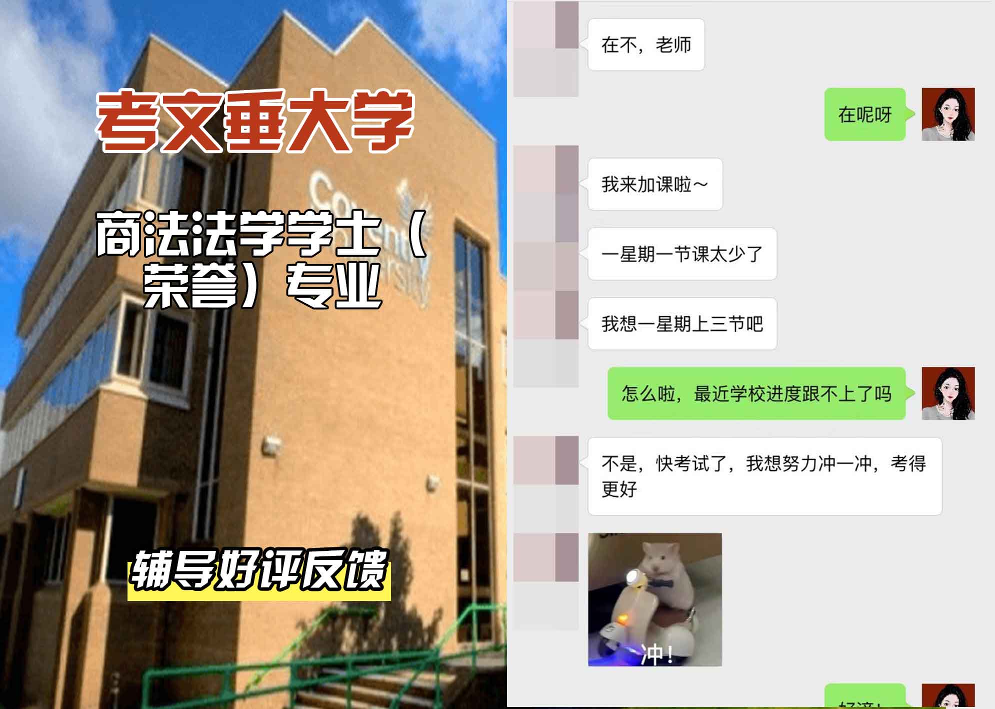 CU考文垂大学商法辅导好评反馈