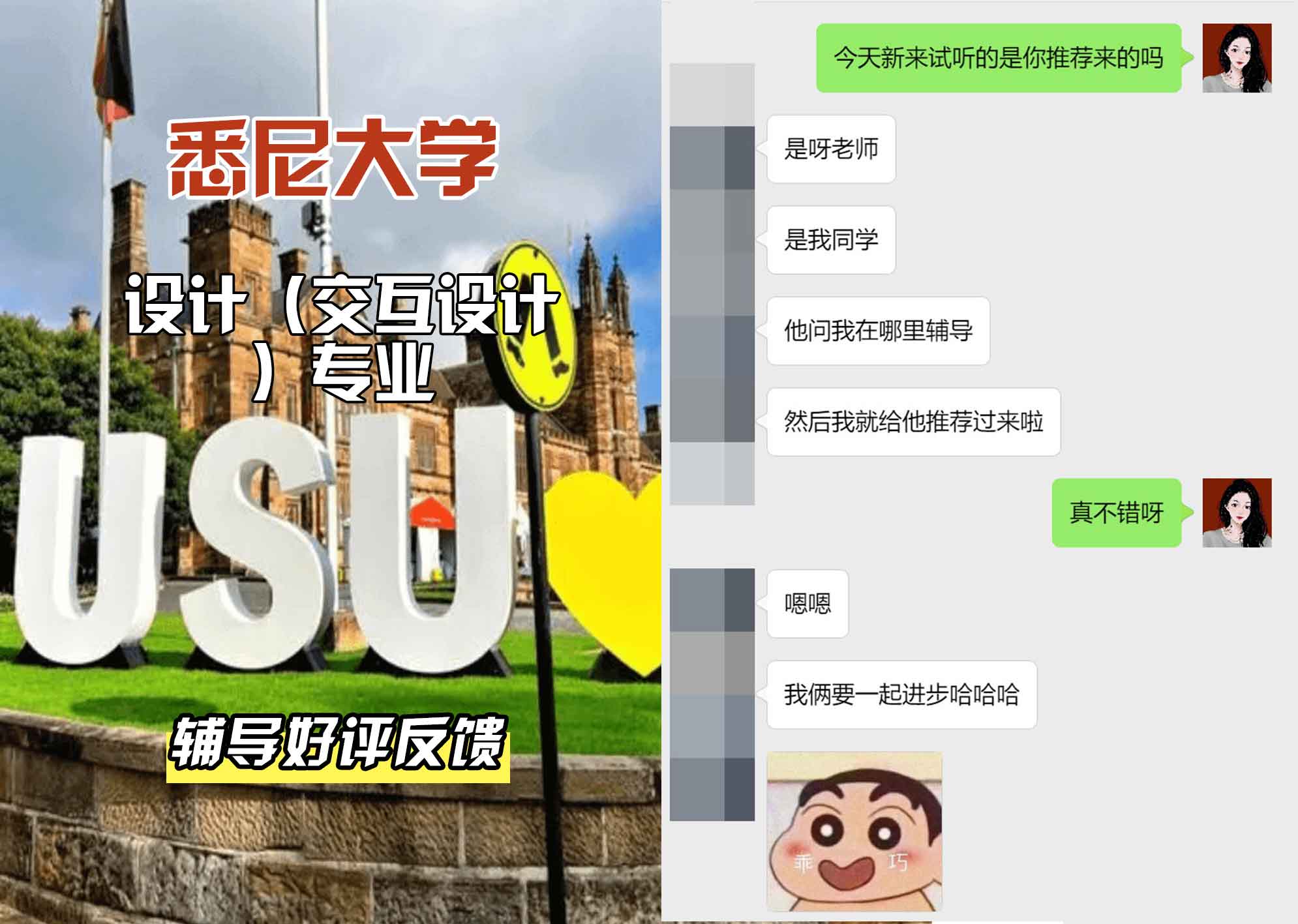 悉尼大学USYD设计（交互设计）辅导好评反馈