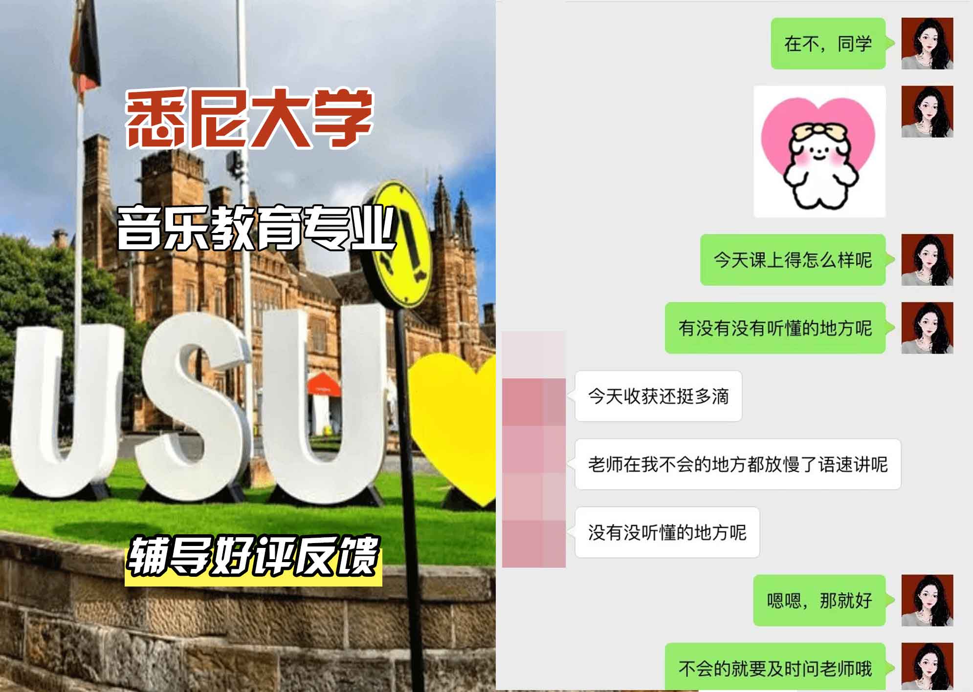 悉尼大学USYD音乐教育辅导好评反馈