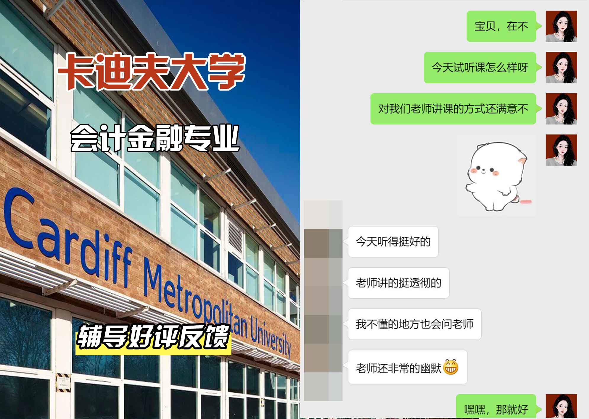 卡迪夫大学cardiff会计金融辅导好评反馈