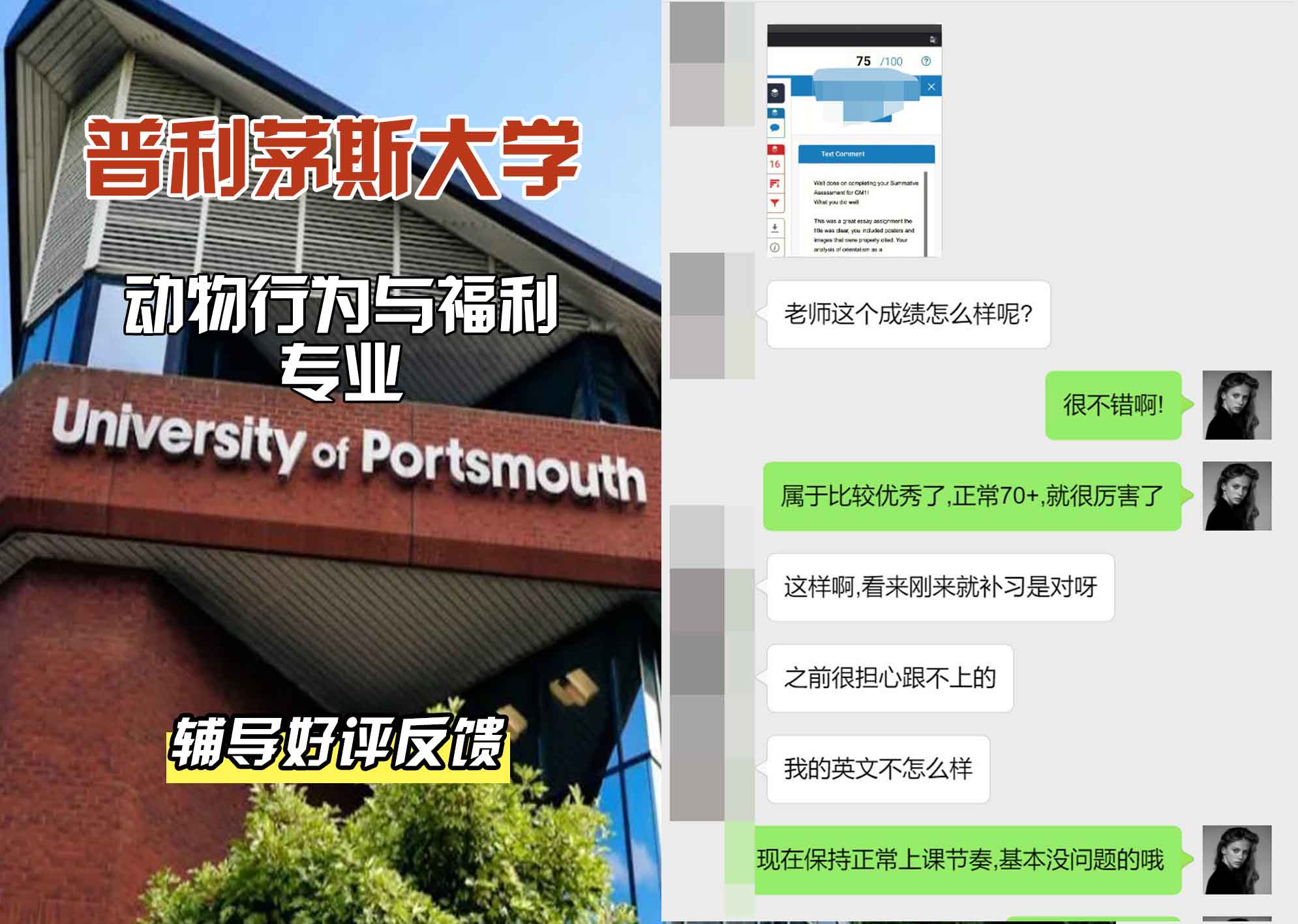 普利茅斯大学UOP动物行为与福利辅导好评反馈