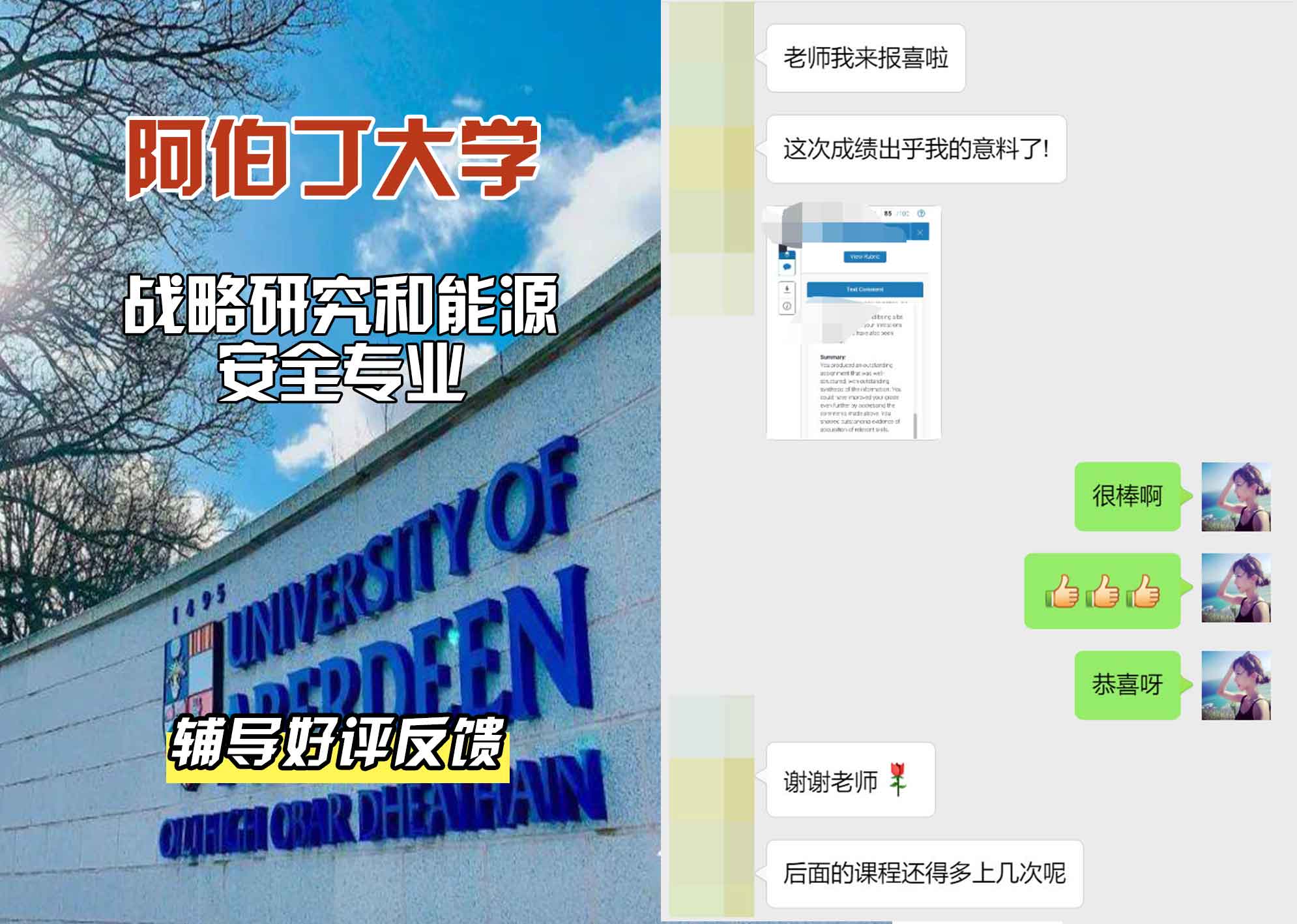 阿伯丁大学ABDN战略研究和能源安全辅导好评反馈