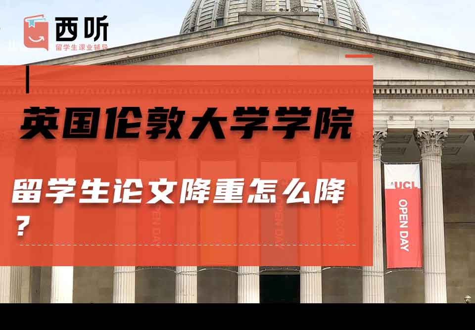 英国伦敦大学学院留学生论文降重怎么降？