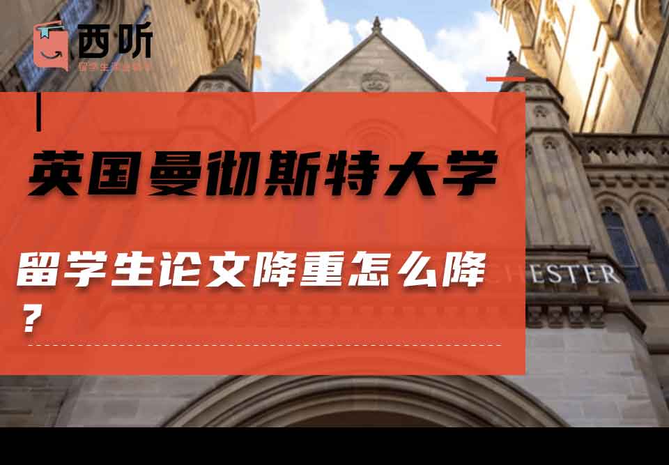 英国曼彻斯特大学留学生论文降重怎么降？