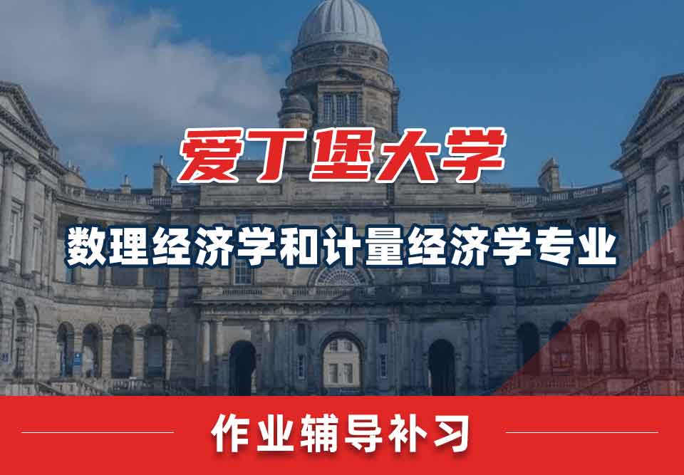爱丁堡大学爱大数理经济学和计量经济学作业辅导补习