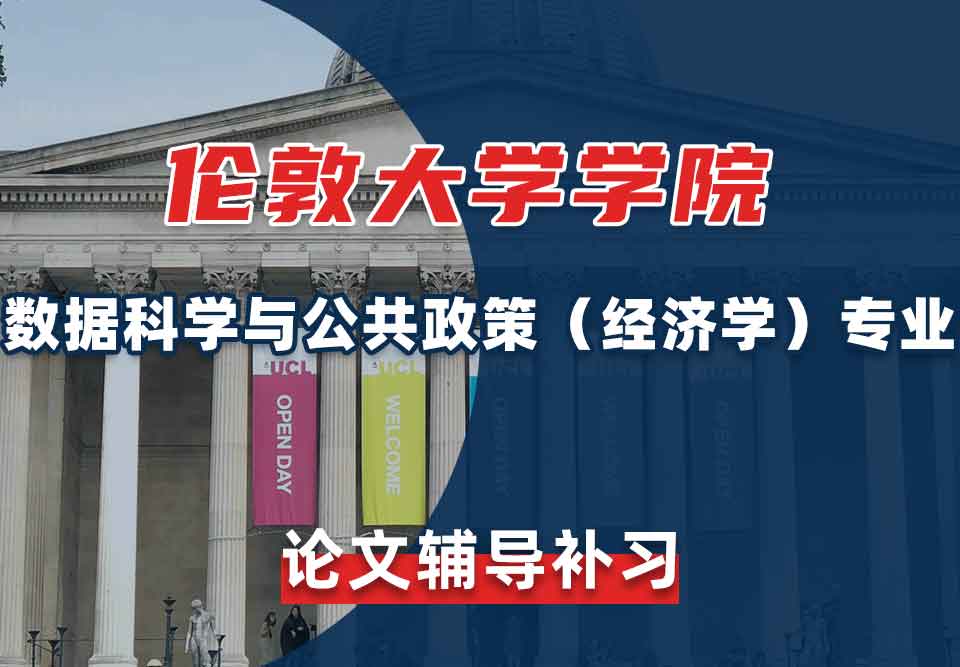 伦敦大学学院UCL数据科学与公共政策（经济学）论文辅导补习