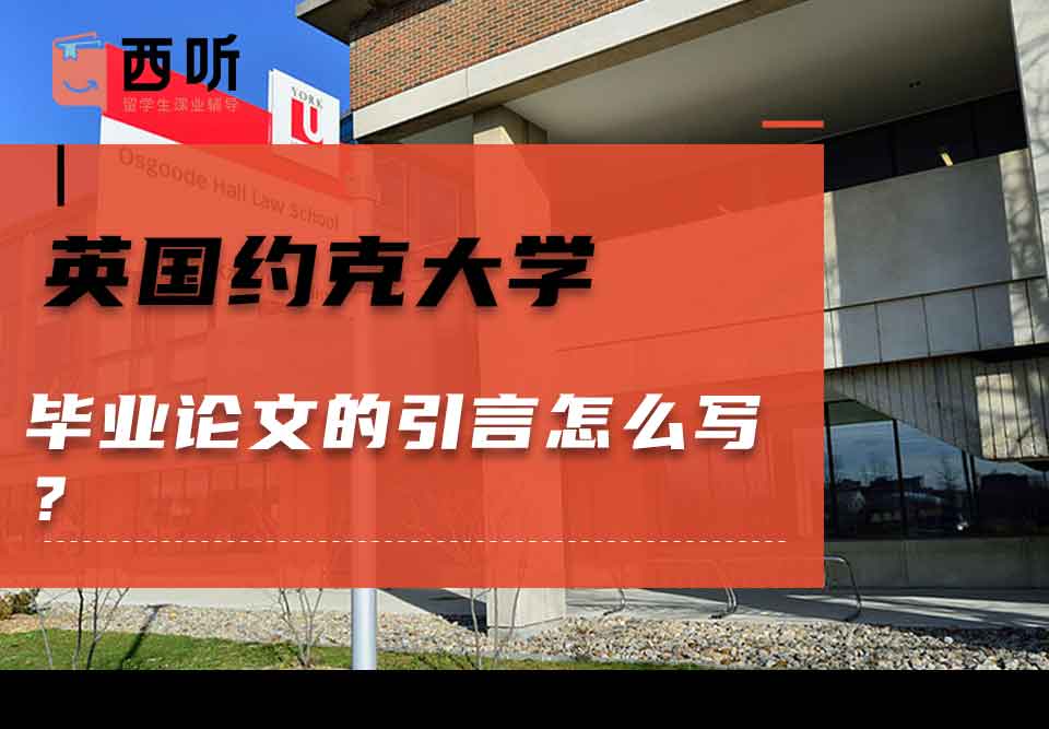 英国约克大学毕业论文的引言怎么写？