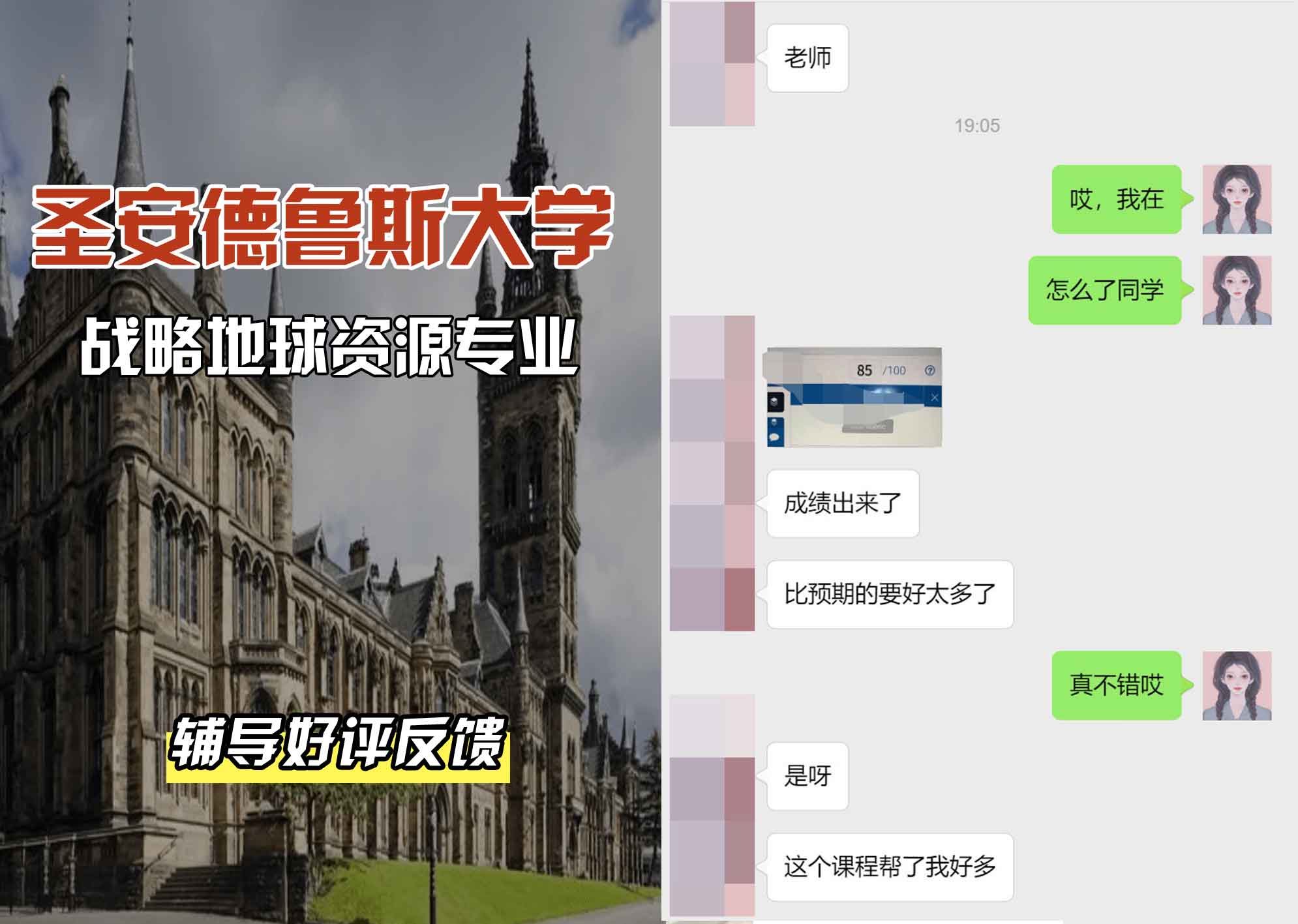 圣安圣安德鲁斯大学战略地球资源辅导好评反馈