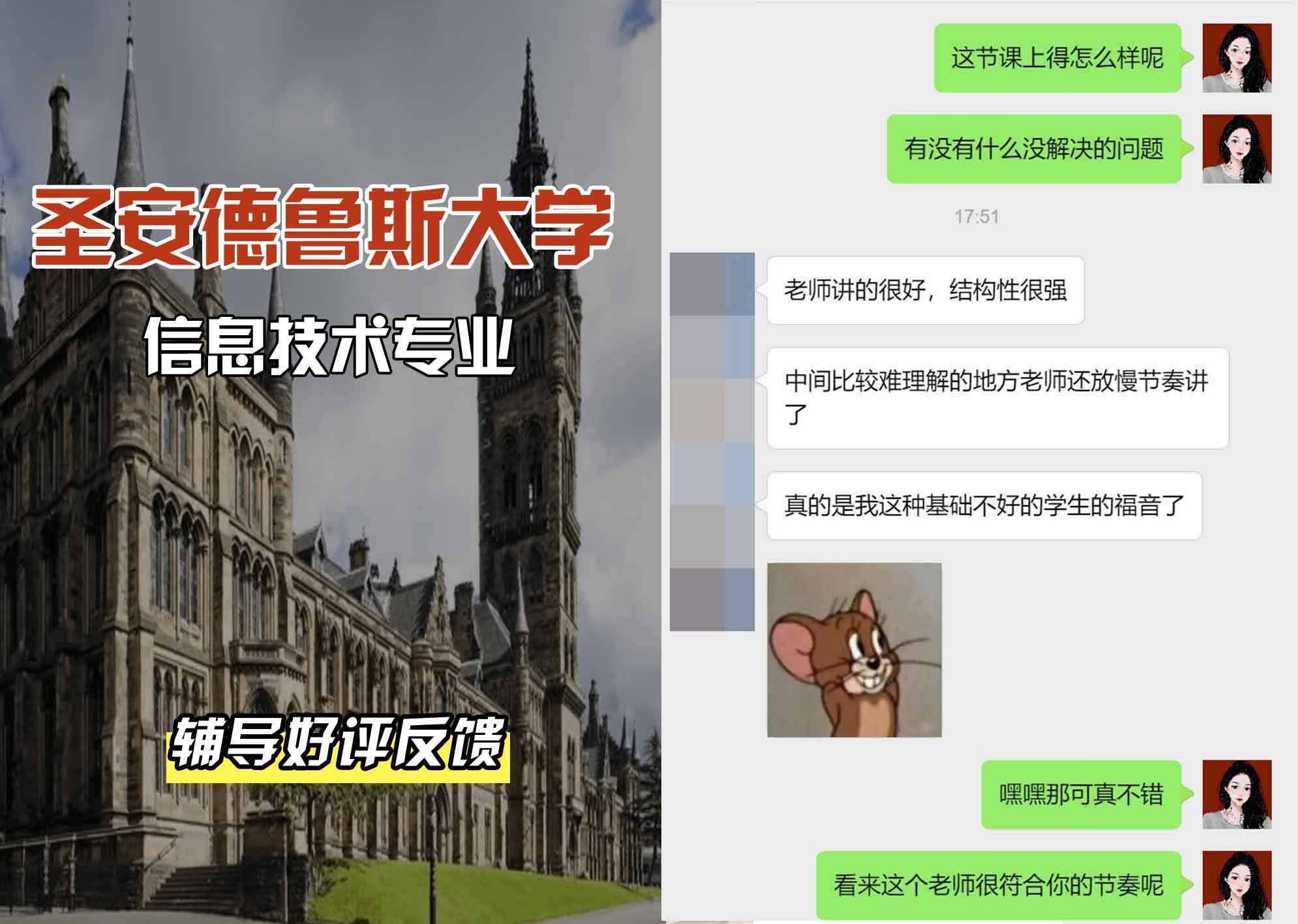 圣安圣安德鲁斯大学信息技术辅导好评反馈