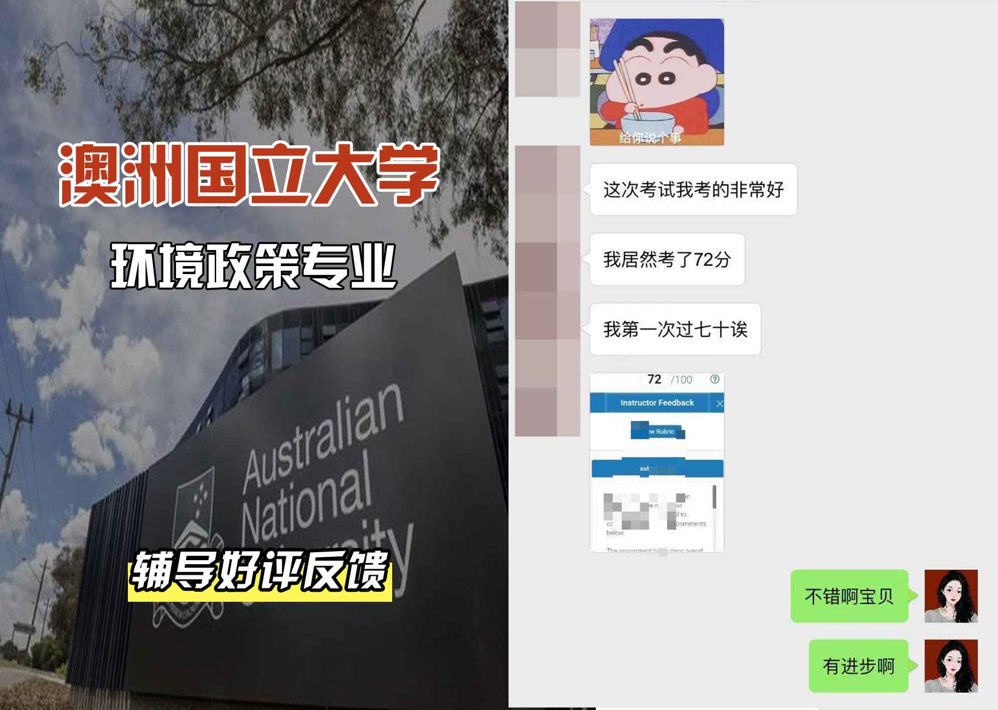 ANU澳洲国立大学环境政策辅导好评反馈