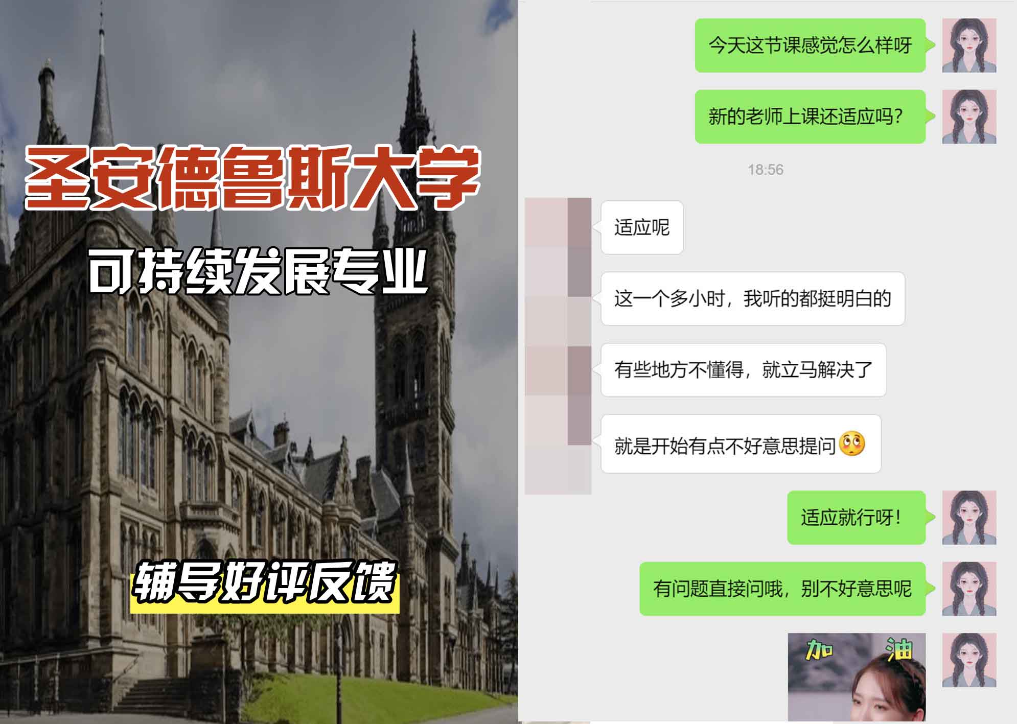 圣安圣安德鲁斯大学可持续发展辅导好评反馈