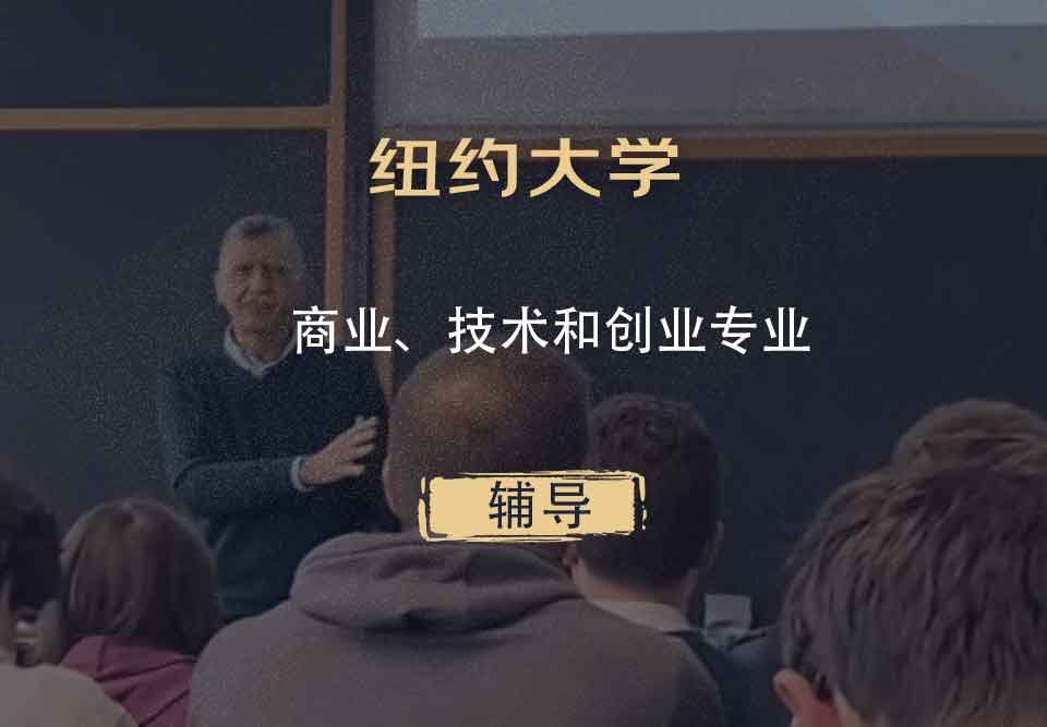 纽约大学NYU商业、技术和创业辅导