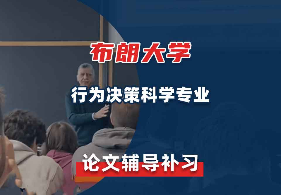 布朗大学Brown行为决策科学论文辅导补习补课