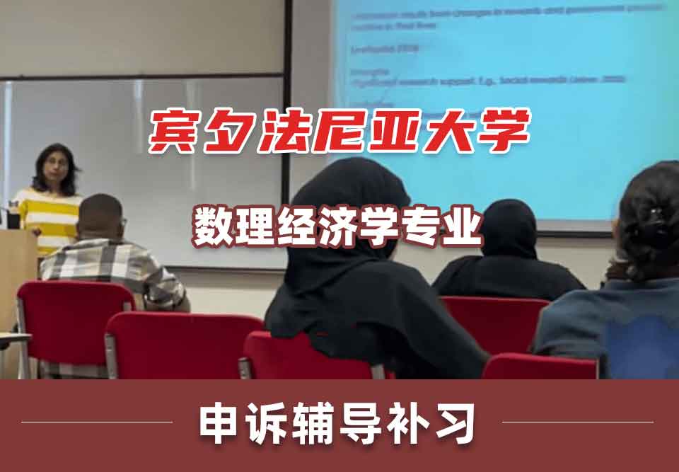 宾夕法尼亚大学UPenn数理经济学申诉辅导补习补课