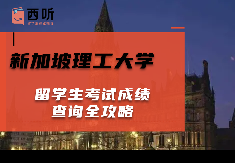 新加坡理工大学留学生考试成绩查询全攻略