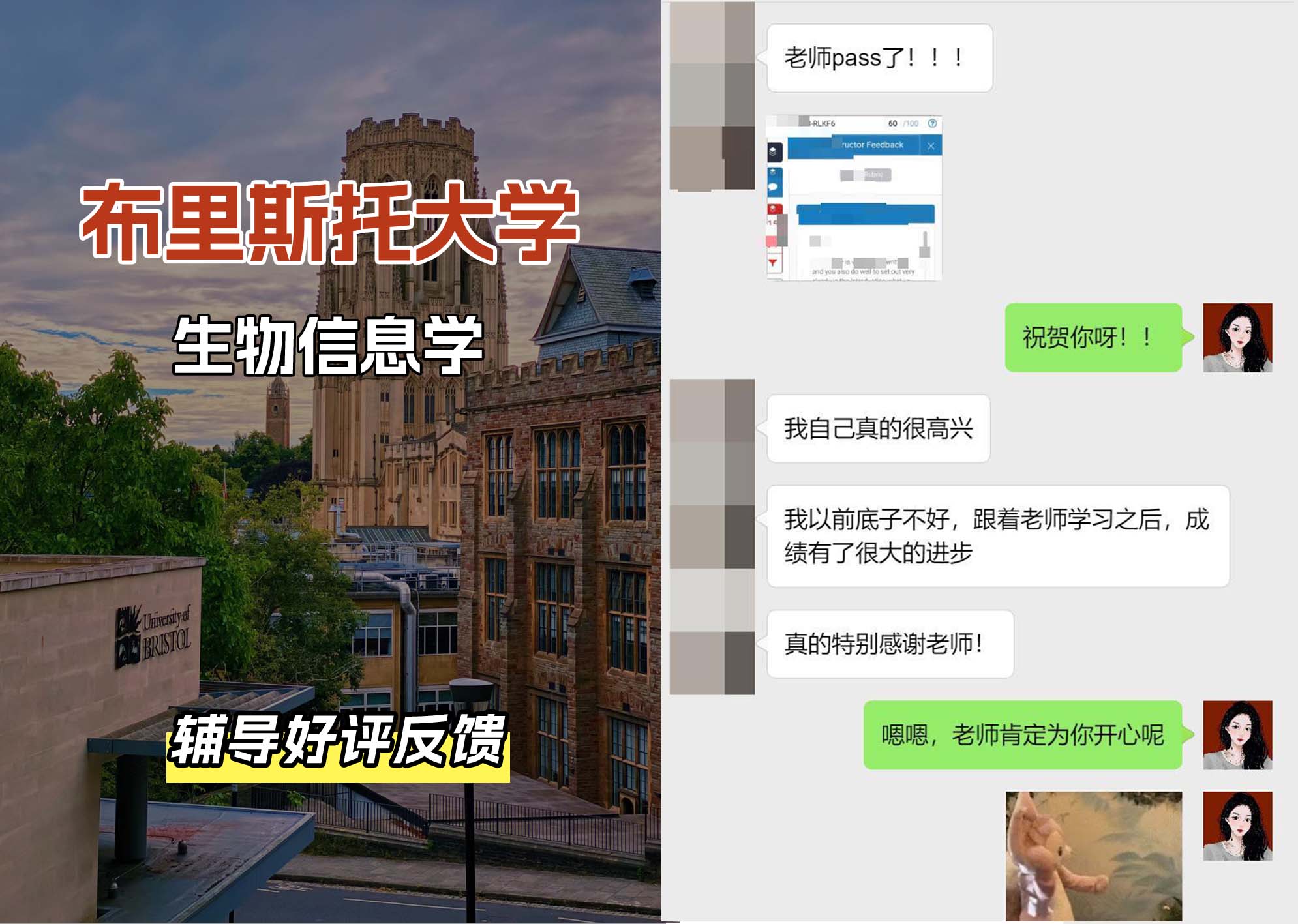 布里斯托大学布大生物信息学专业辅导好评反馈