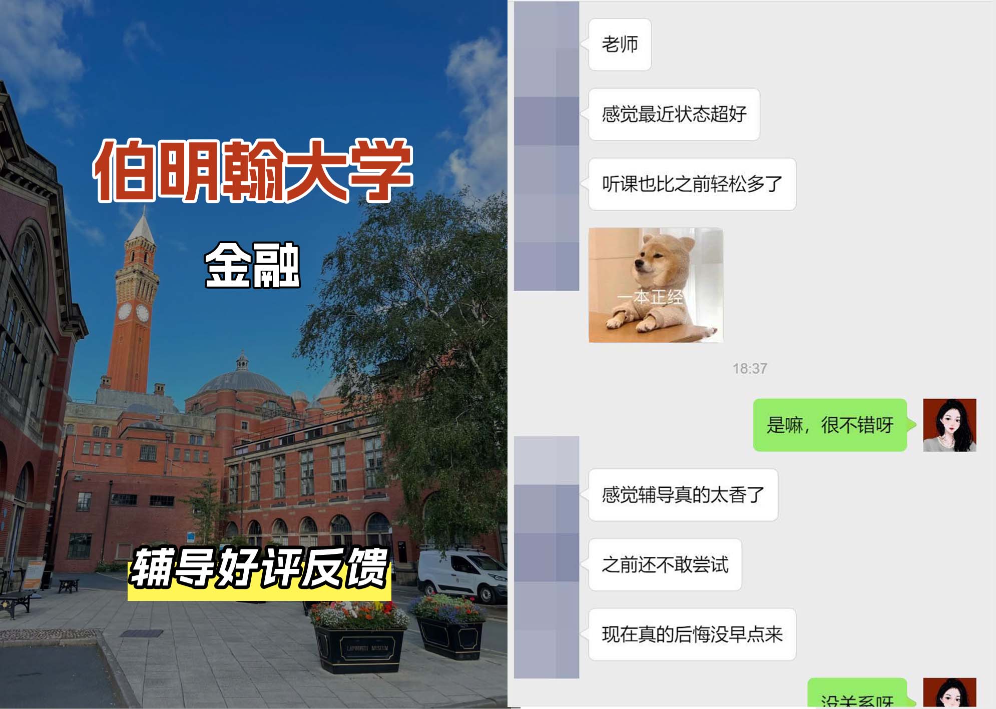 伯明翰大学伯大金融辅导好评反馈