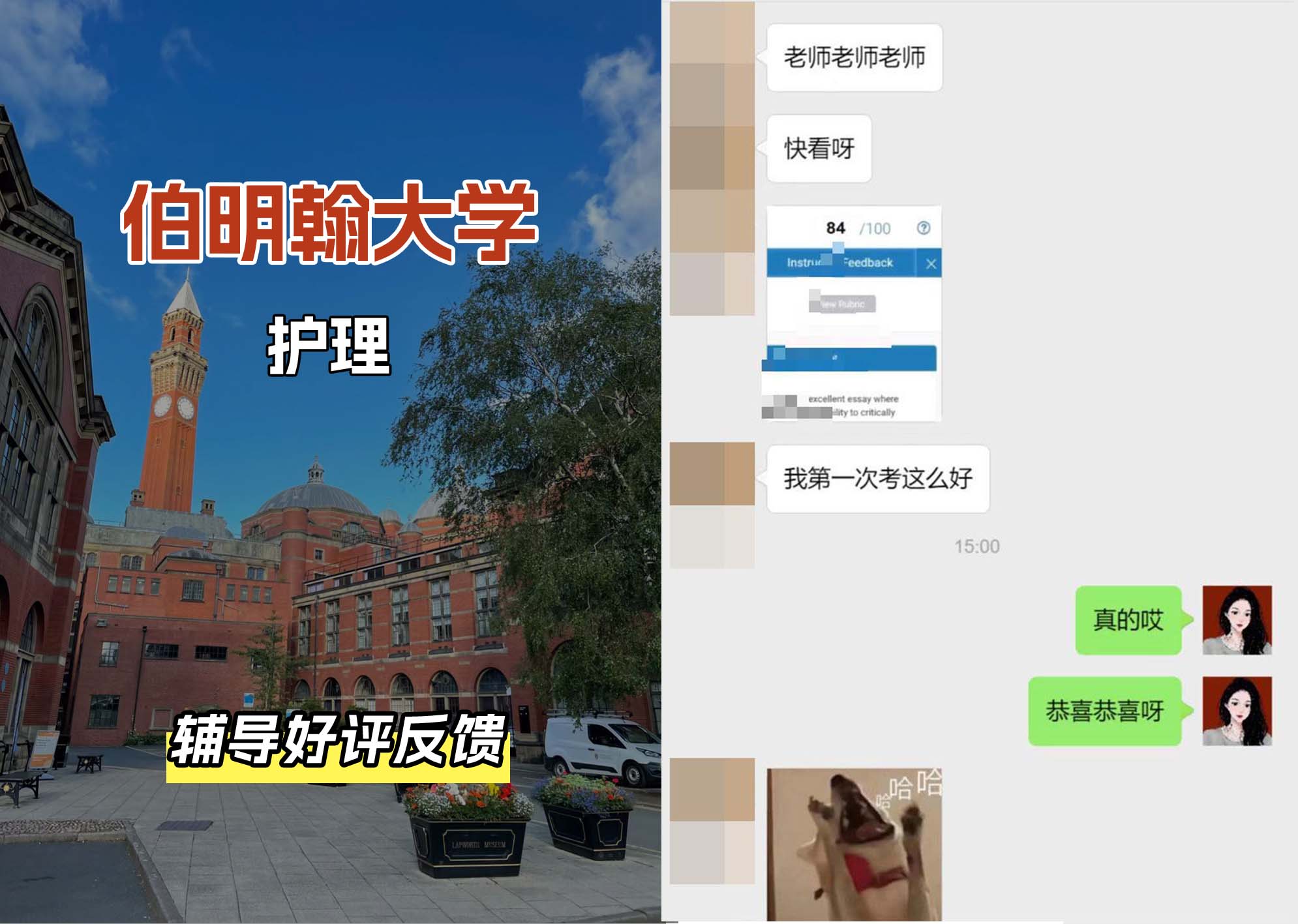 伯明翰大学伯大护理辅导好评反馈