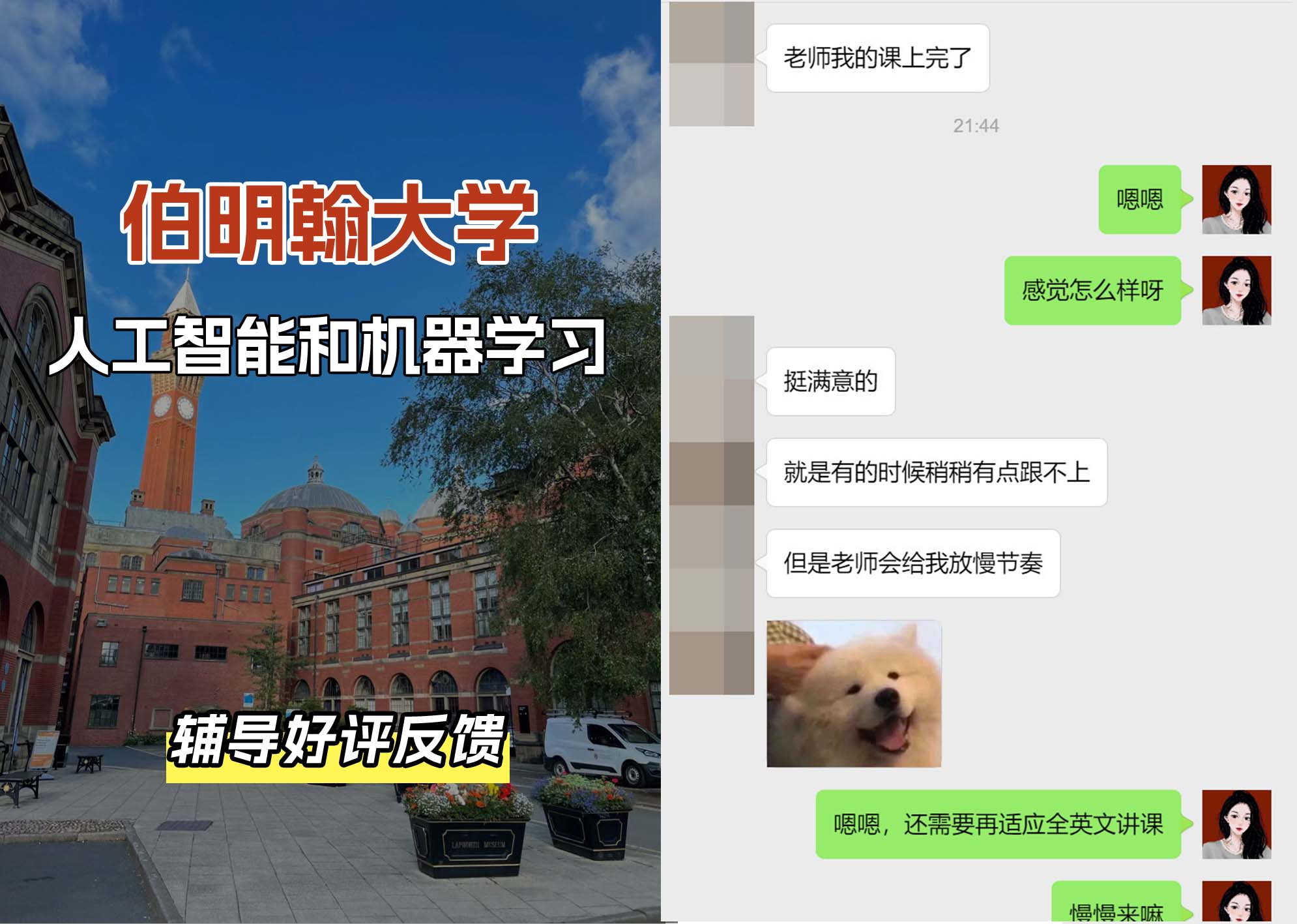 伯明翰大学伯大人工智能和机器学习辅导好评反馈