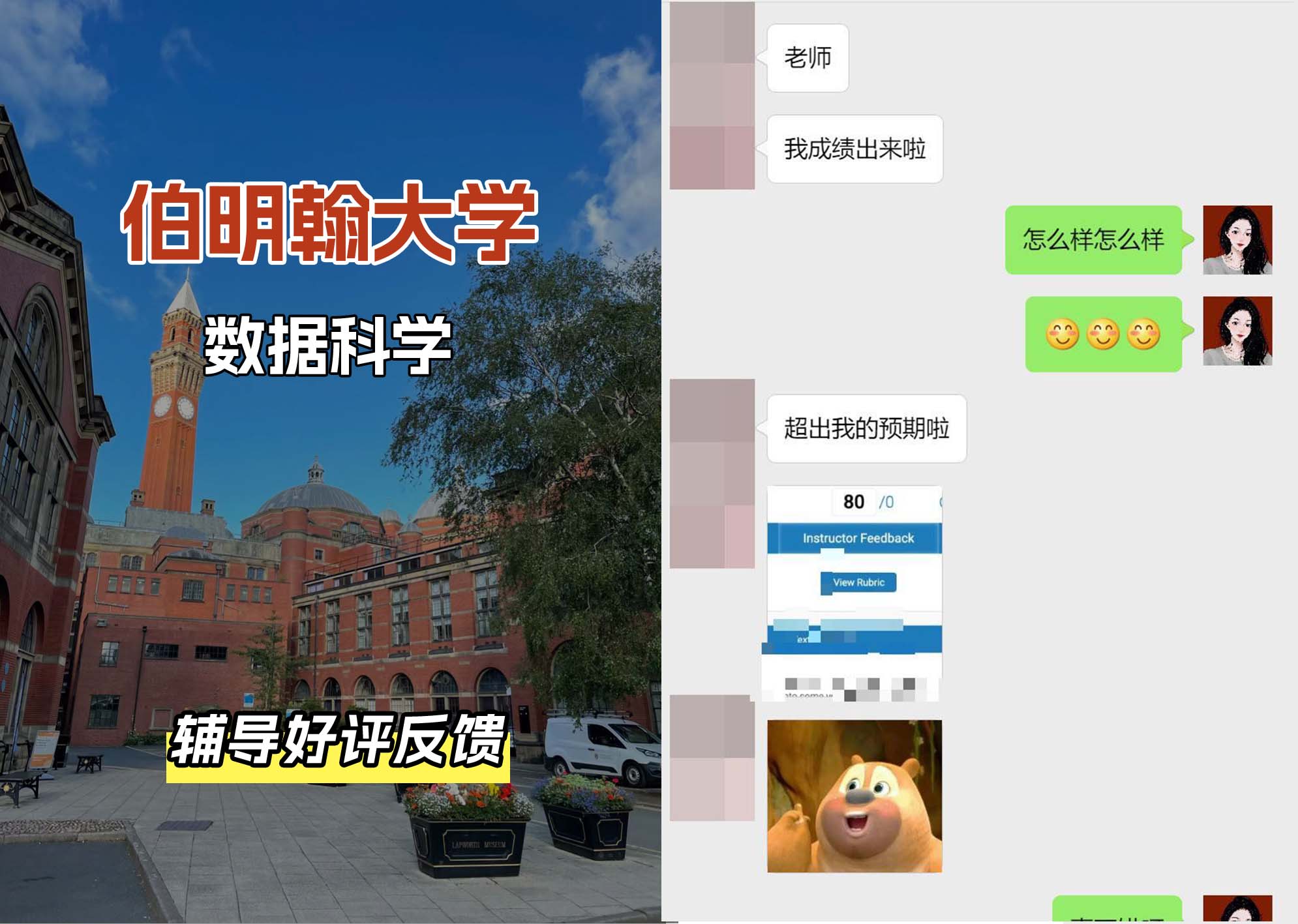 伯明翰大学伯大数据科学辅导好评反馈