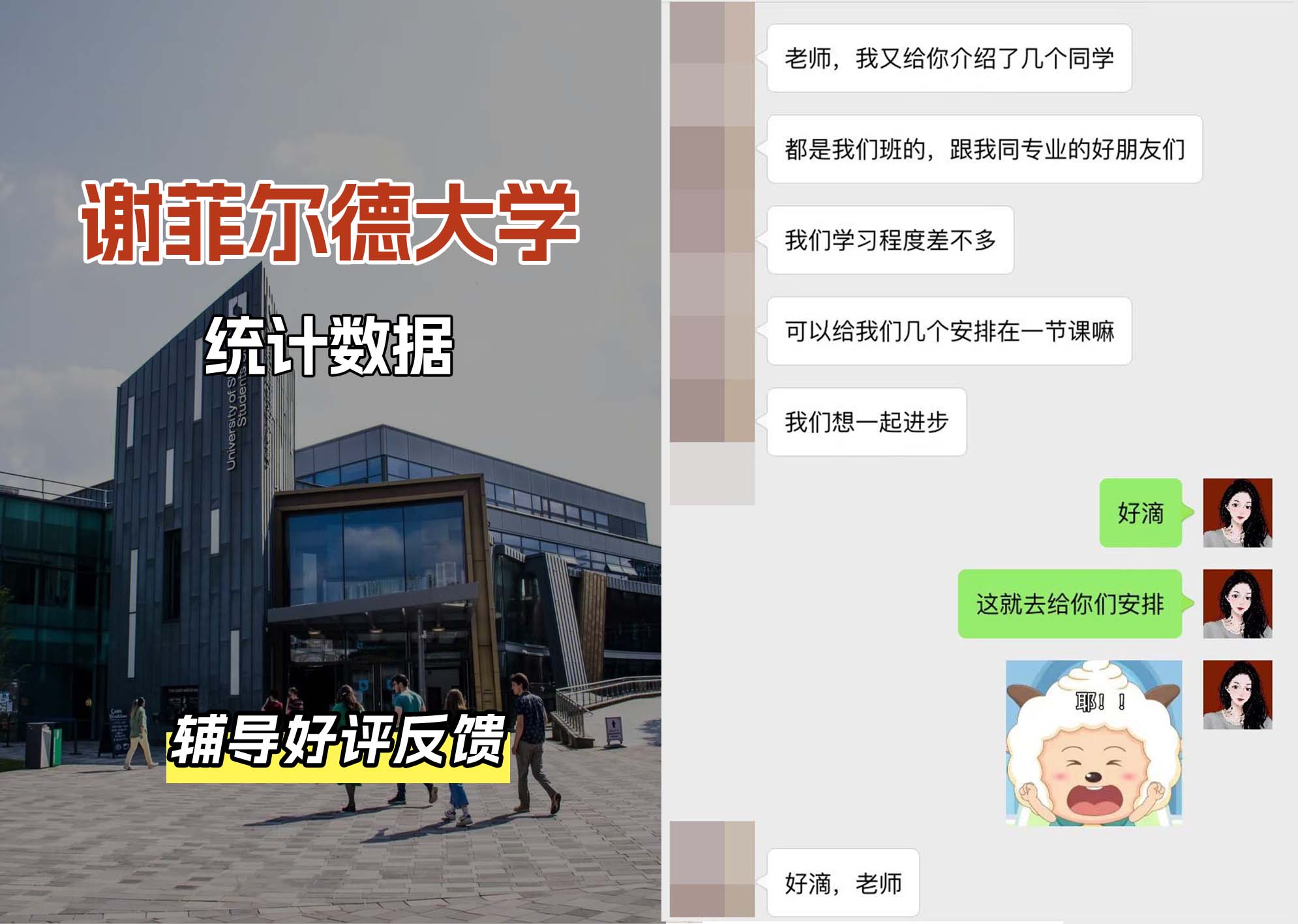 谢菲尔德大学谢大统计数据辅导好评反馈