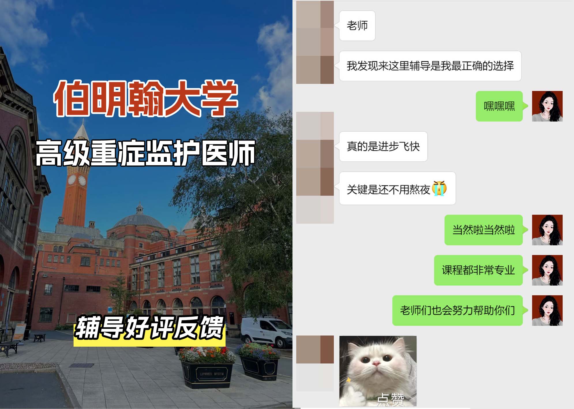伯明翰大学伯大高级重症监护医师辅导好评反馈
