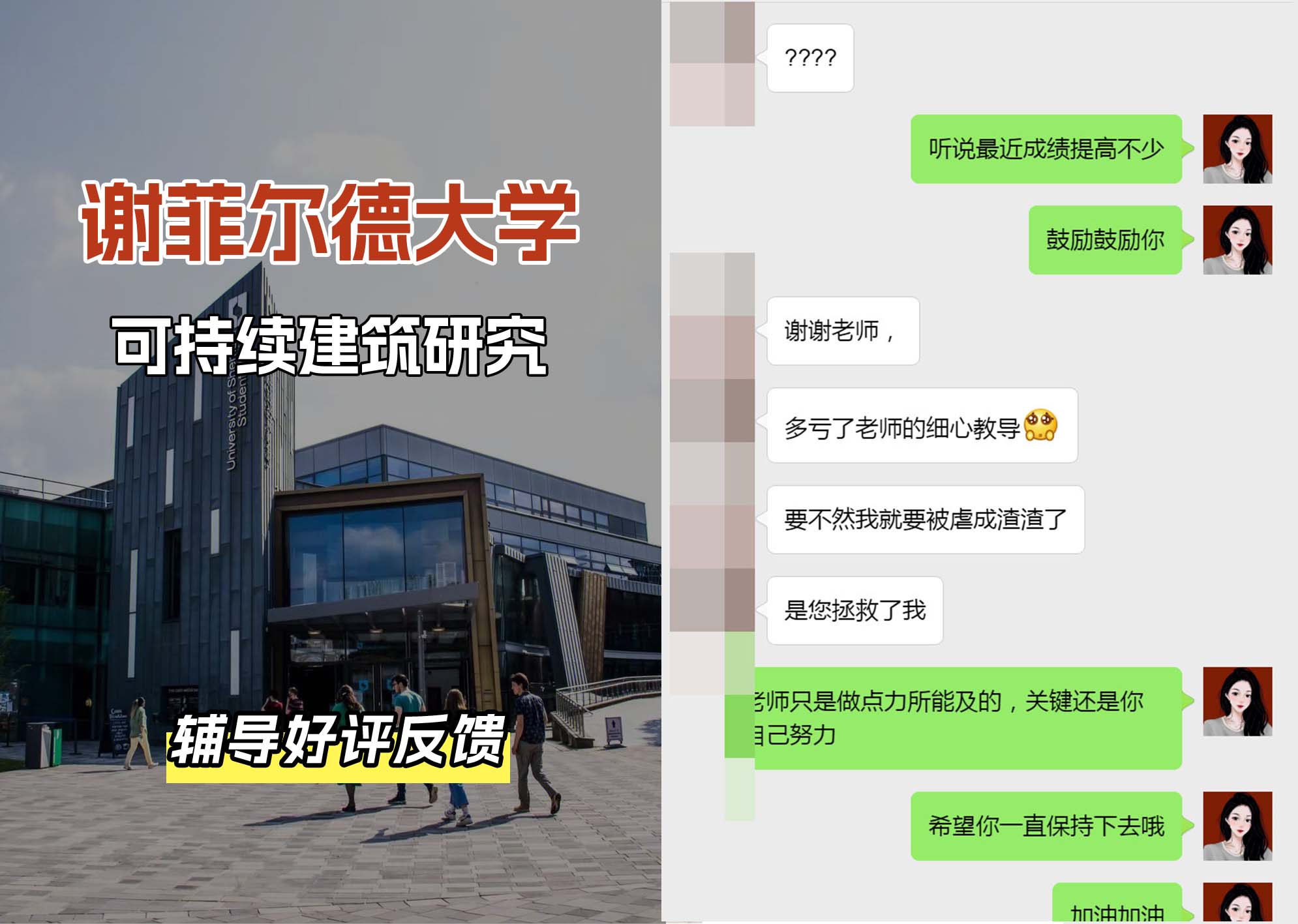 谢菲尔德大学谢大可持续建筑研究辅导好评反馈