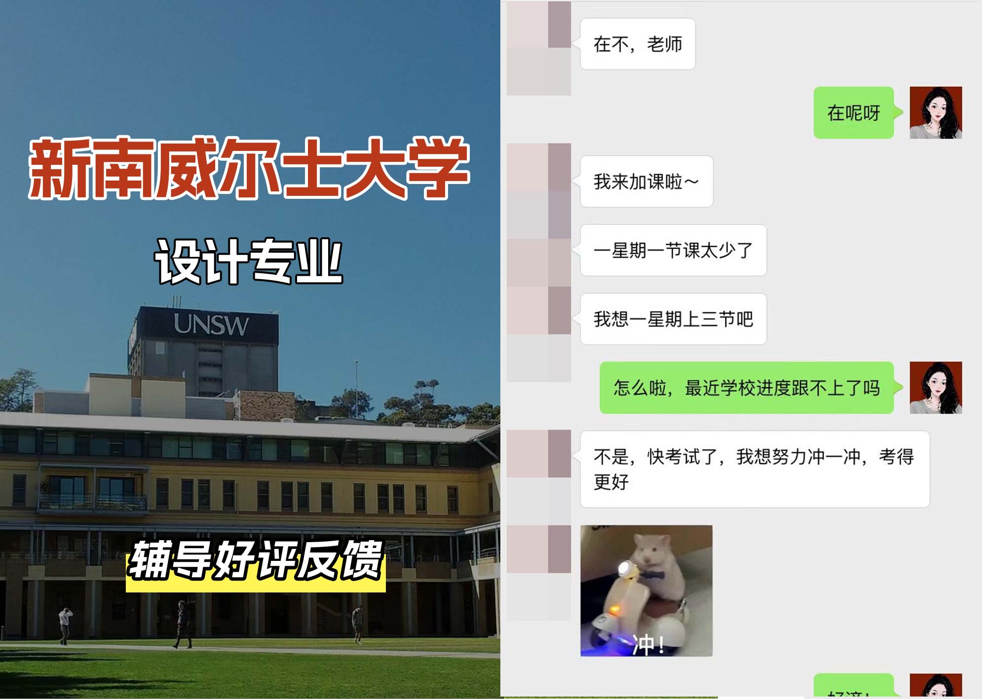 新南威尔士大学UNSW设计专业辅导好评反馈