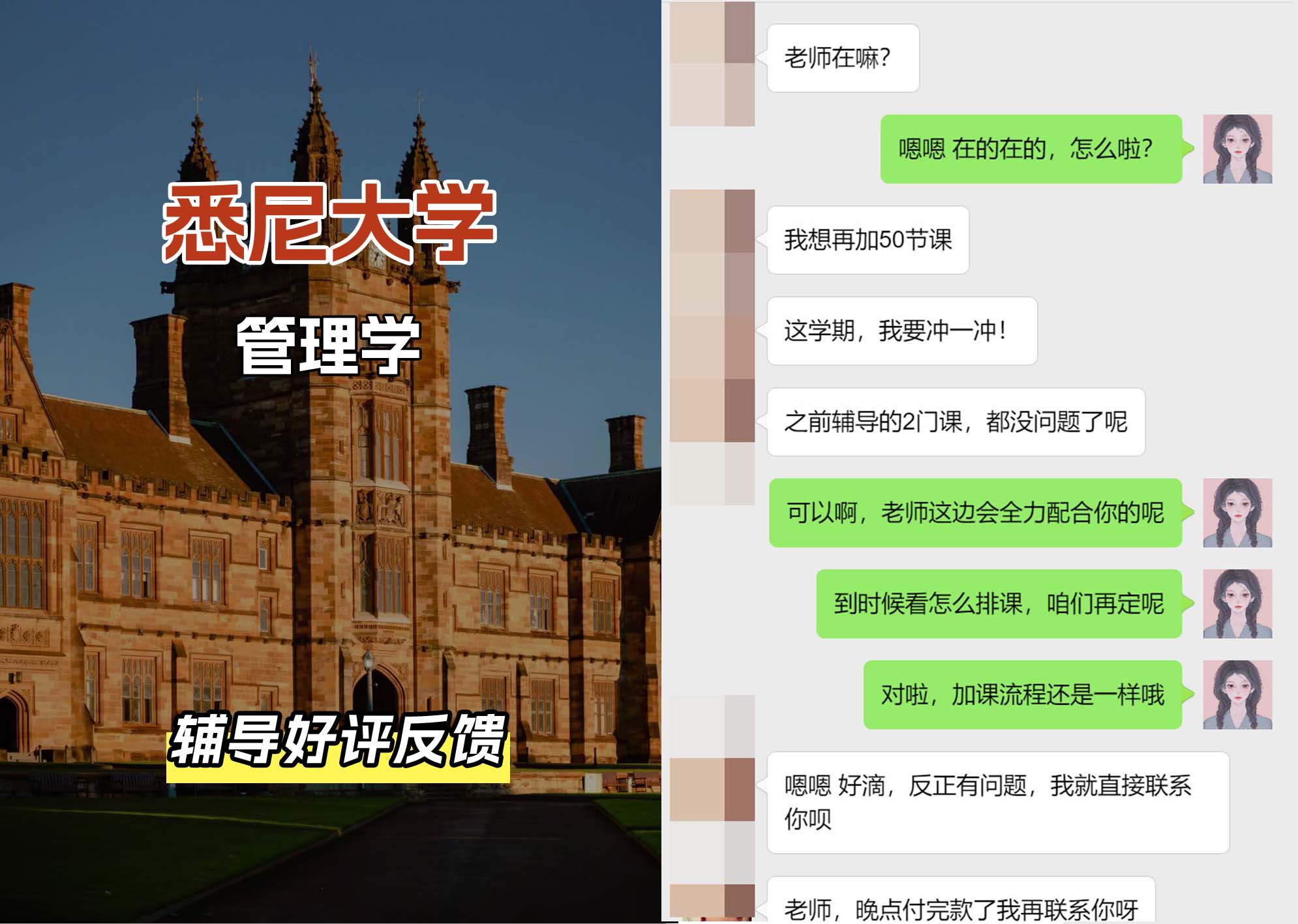 悉尼大学USYD管理学辅导好评反馈