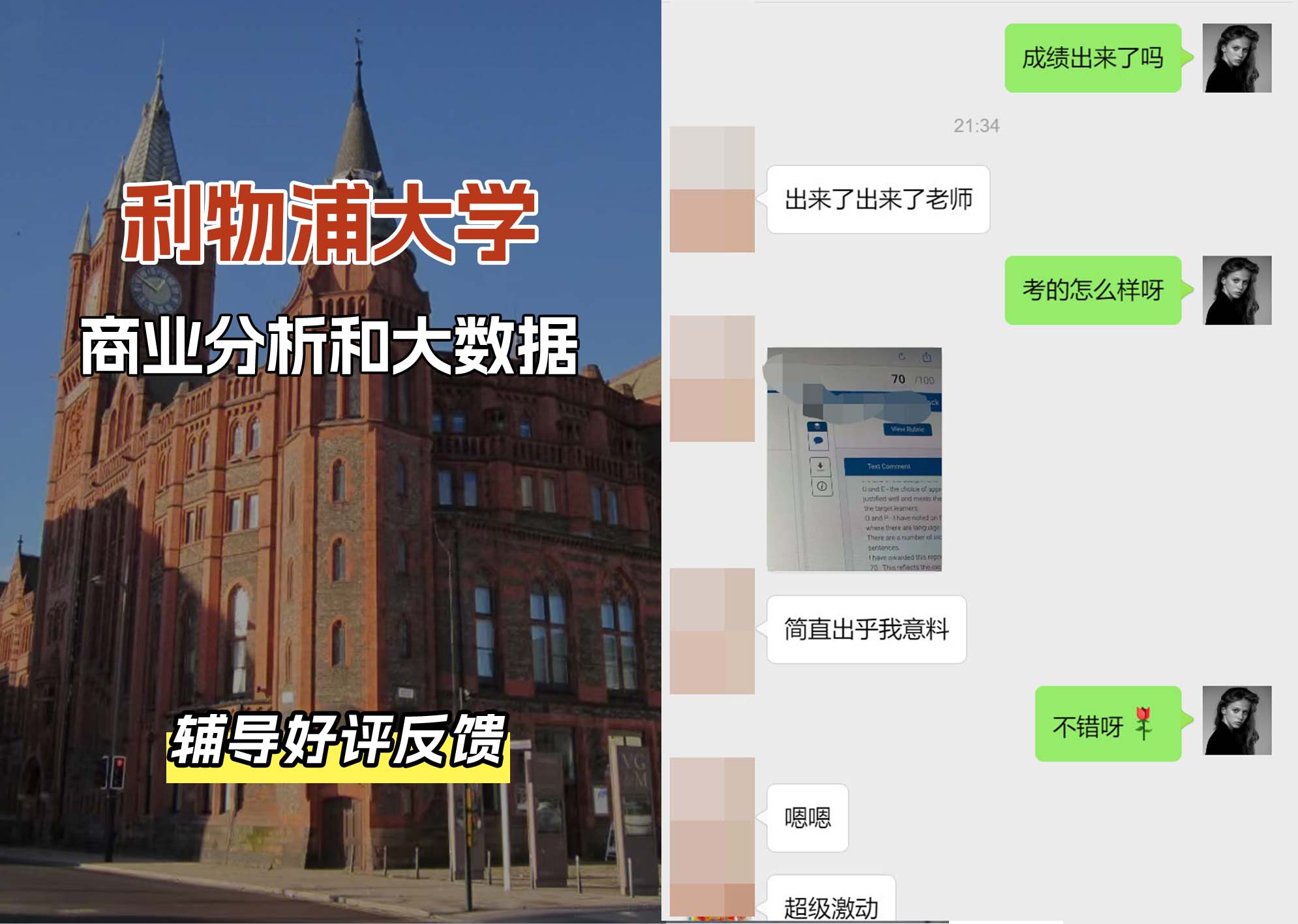 利物浦大学利大商业分析和大数据辅导好评反馈