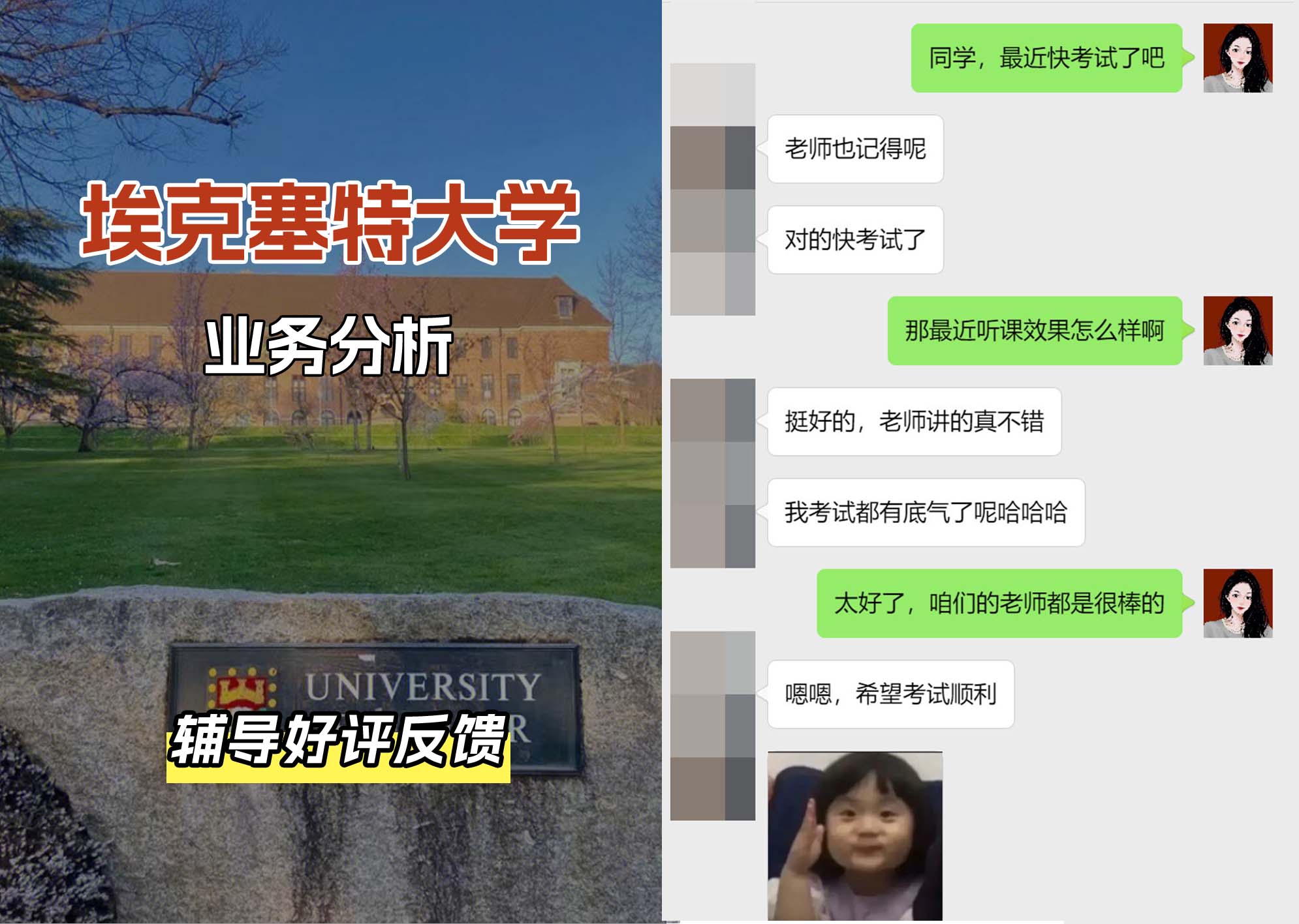 埃大埃克塞特大学业务分析辅导好评反馈