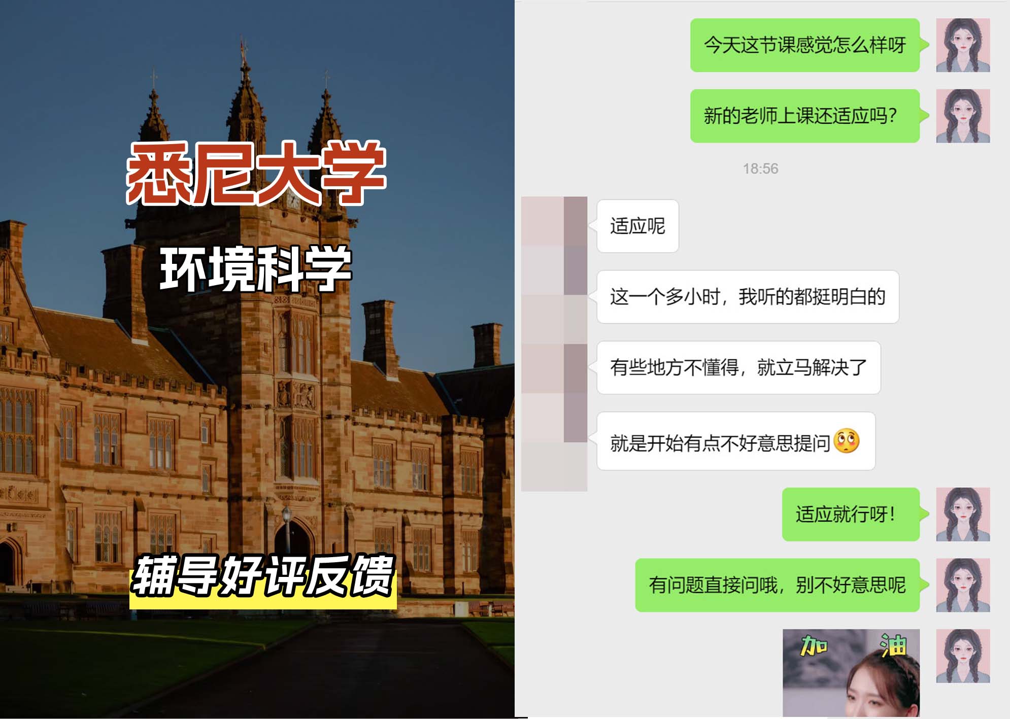 悉尼大学USYD环境科学辅导好评反馈