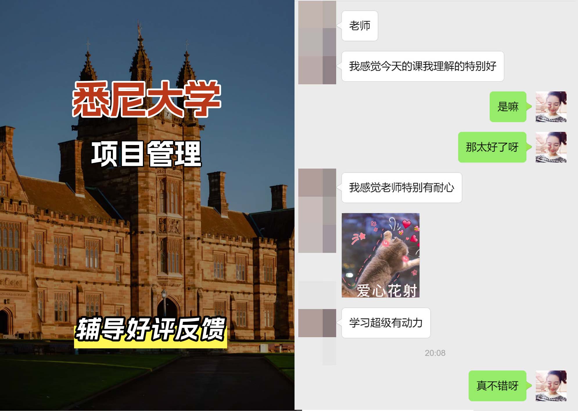 悉尼大学USYD项目管理辅导好评反馈