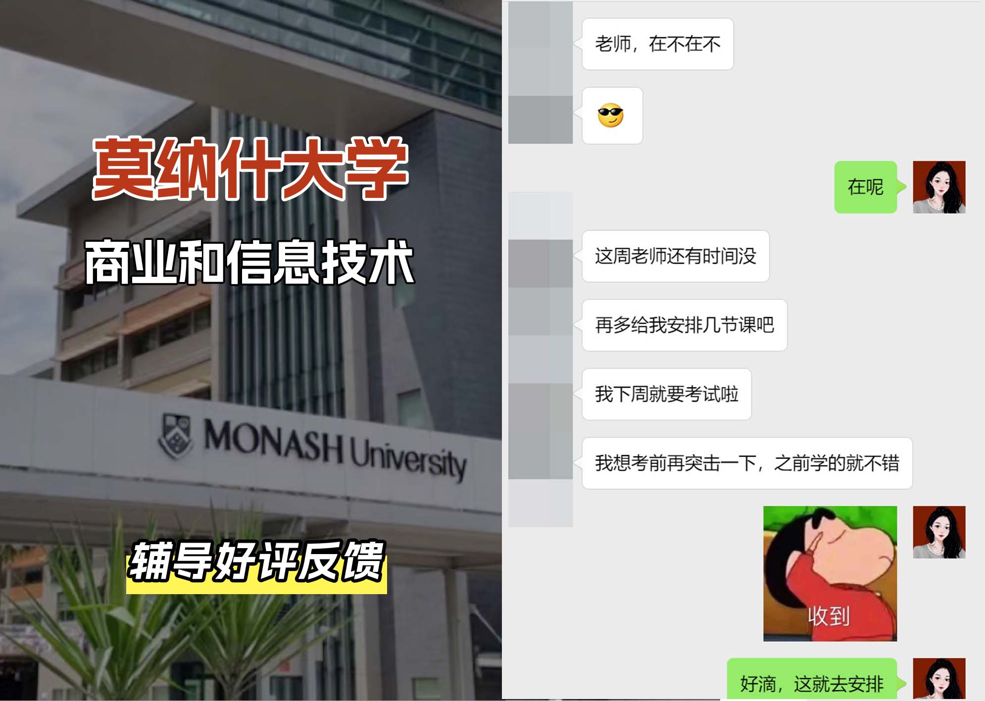 莫纳什大学Monash商业和信息技术辅导好评反馈