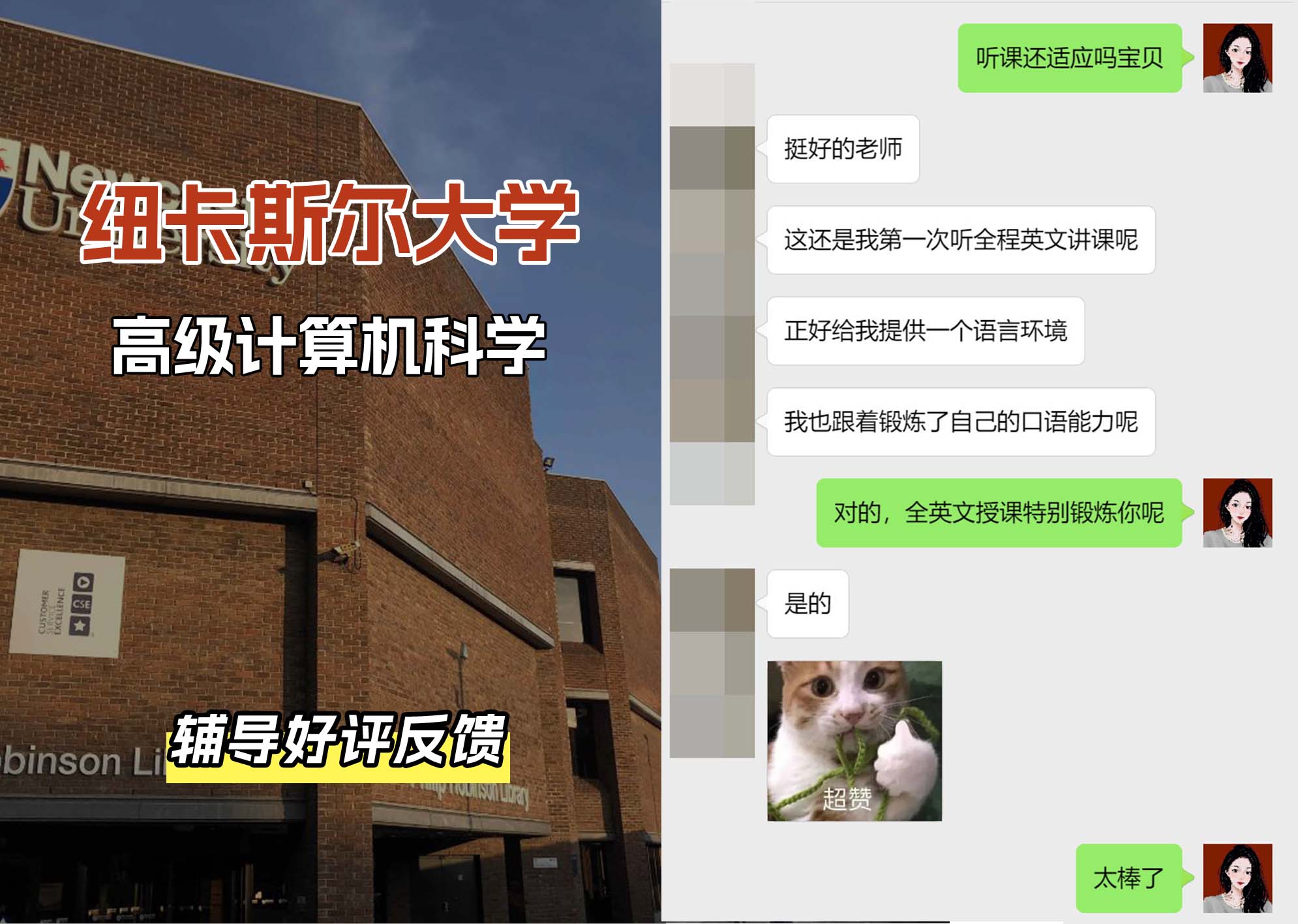 纽卡斯尔大学纽大高级计算机科学辅导好评反馈