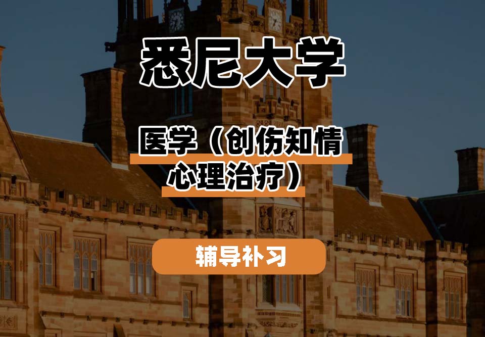 悉尼大学USYD悉大医学（创伤知情心理治疗）辅导补习补课