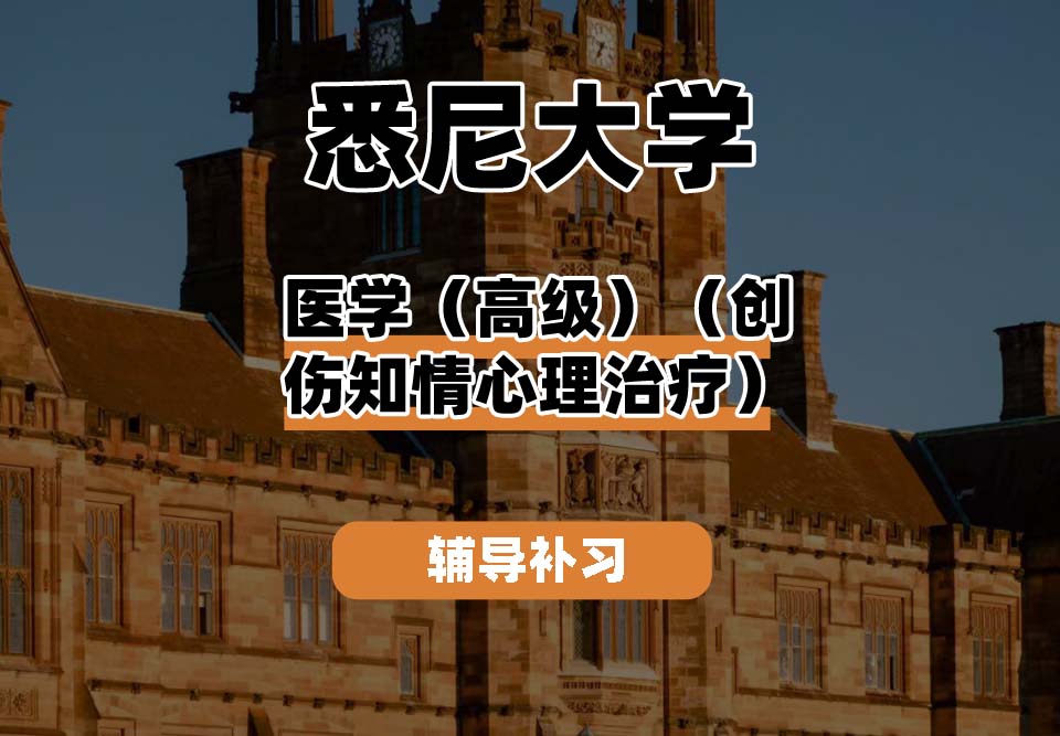 悉尼大学USYD悉大医学（高级）（创伤知情心理治疗）辅导补习补课
