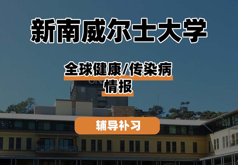 新南威尔士大学UNSW全球健康/传染病情报辅导补习补课
