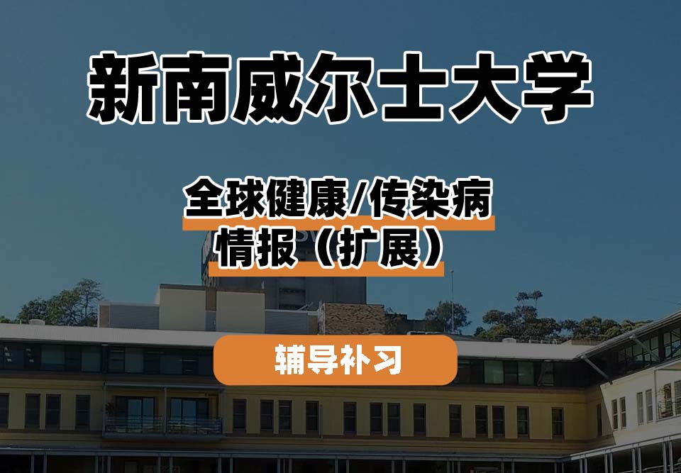 新南威尔士大学UNSW全球健康/传染病情报（扩展）辅导补习补课