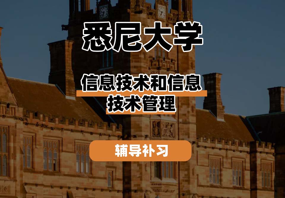 悉尼大学USYD悉大信息技术和信息技术管理辅导补习补课