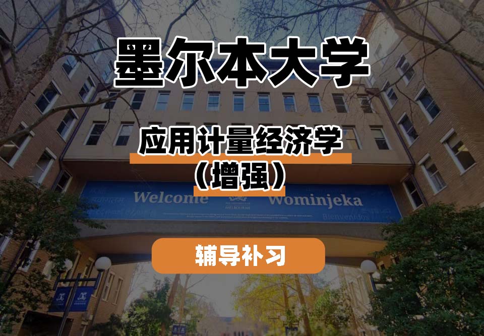 墨尔本大学UniMelb墨大应用计量经济学（增强）辅导补习补课